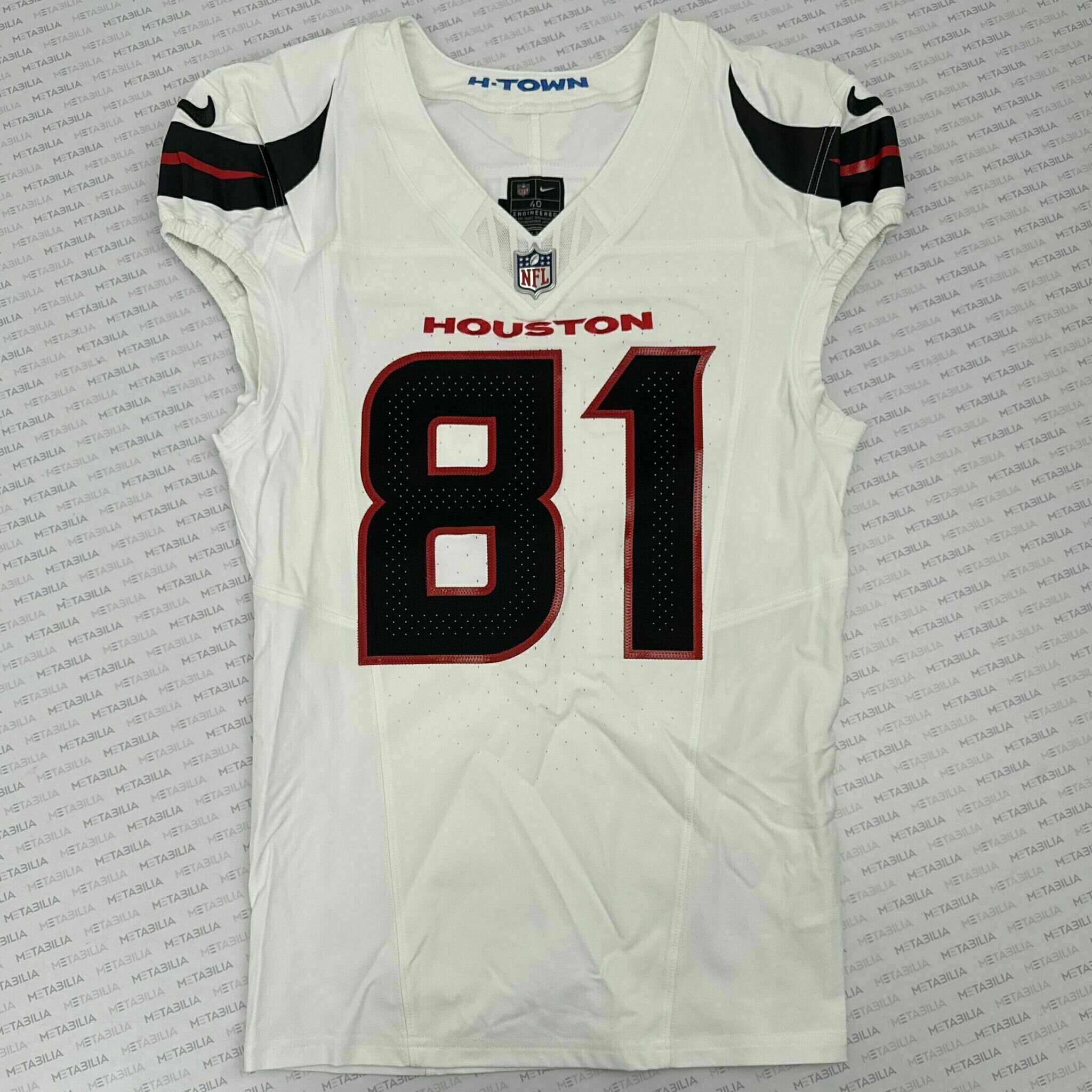 #81 Cephus Game-Issued White Jersey