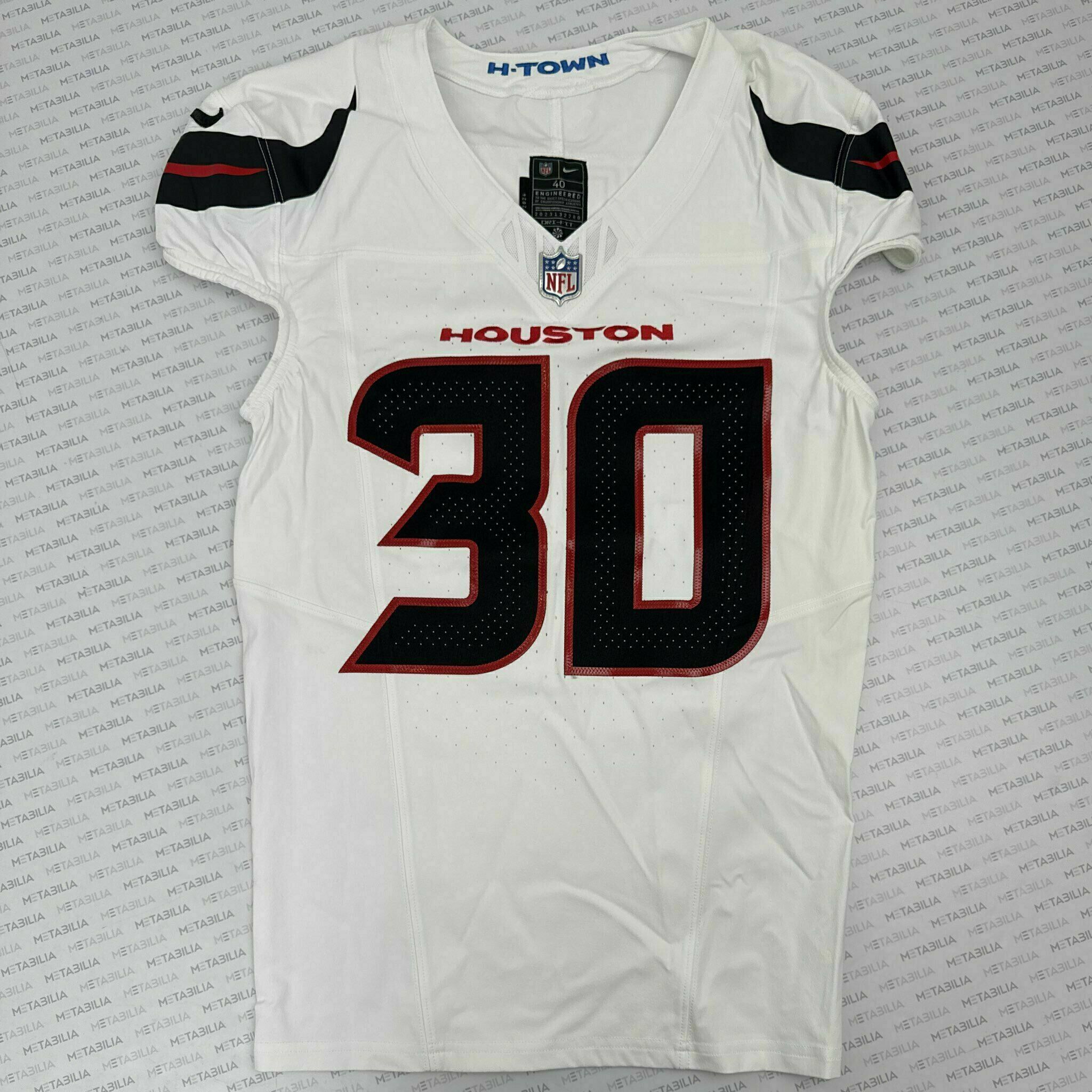 #30 Pride Jr. Game-Issued White Jersey