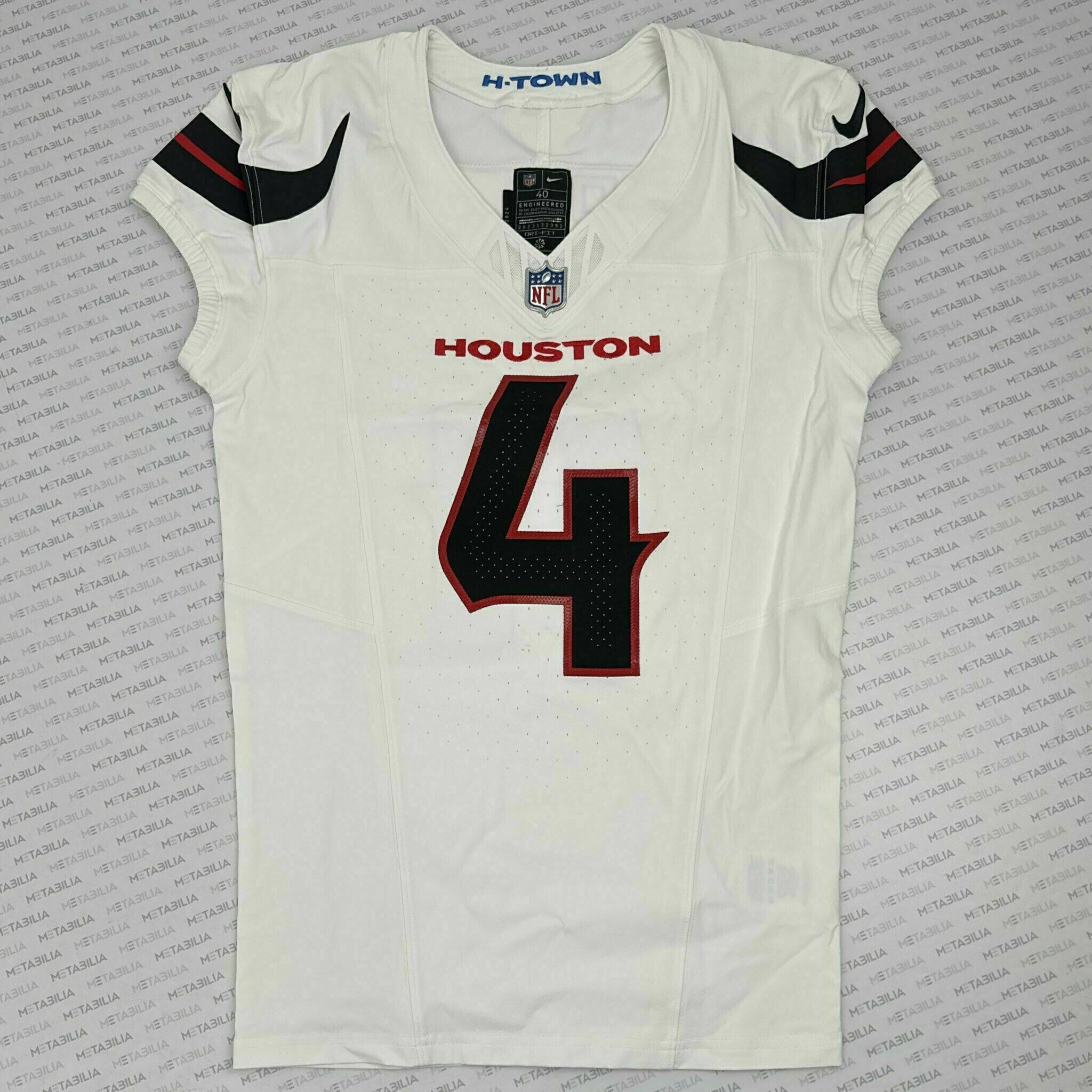 #4 Ford Jr Game-Issued White Jersey