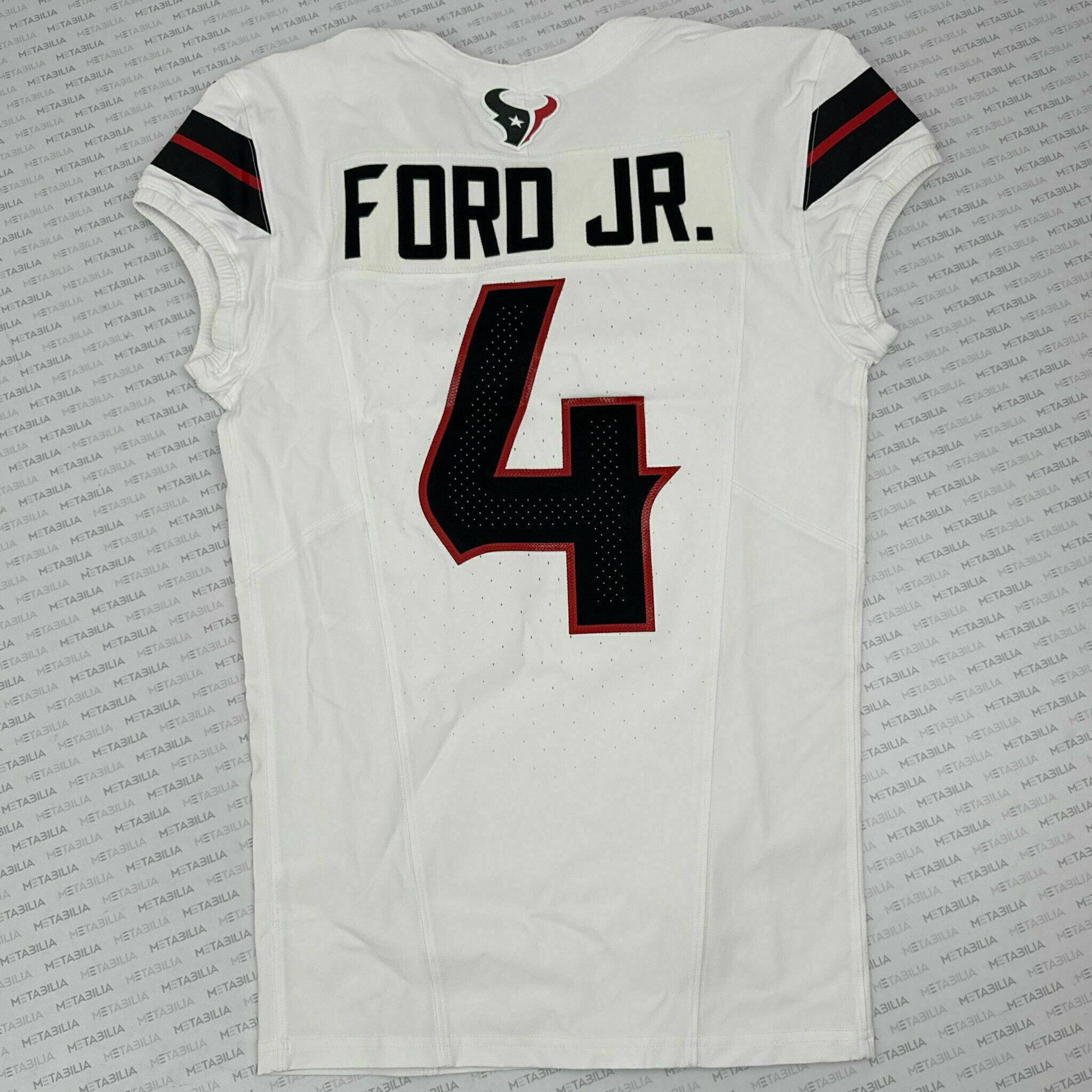 #4 Ford Jr Game-Issued White Jersey