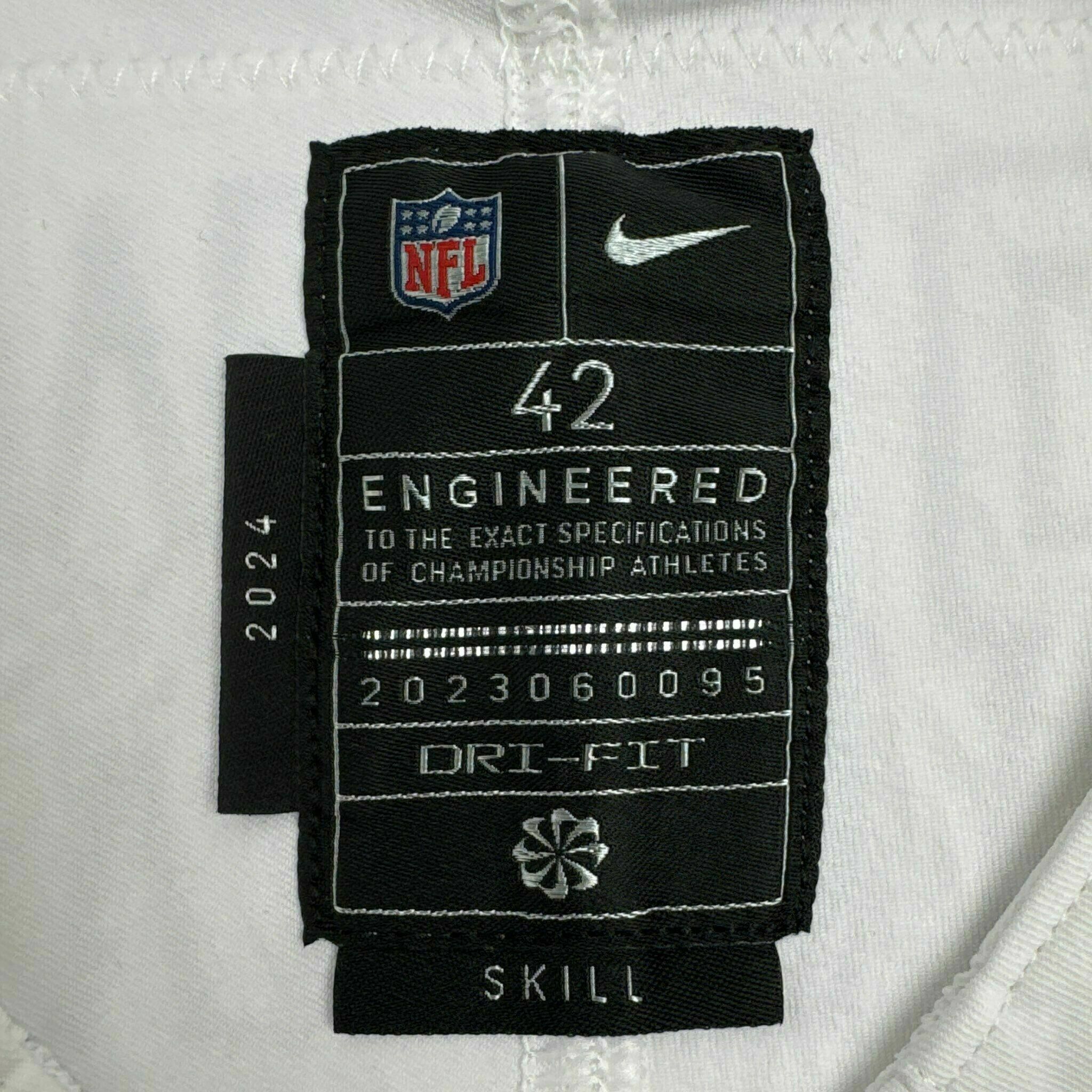 #85 Brown Game-Issued White Jersey