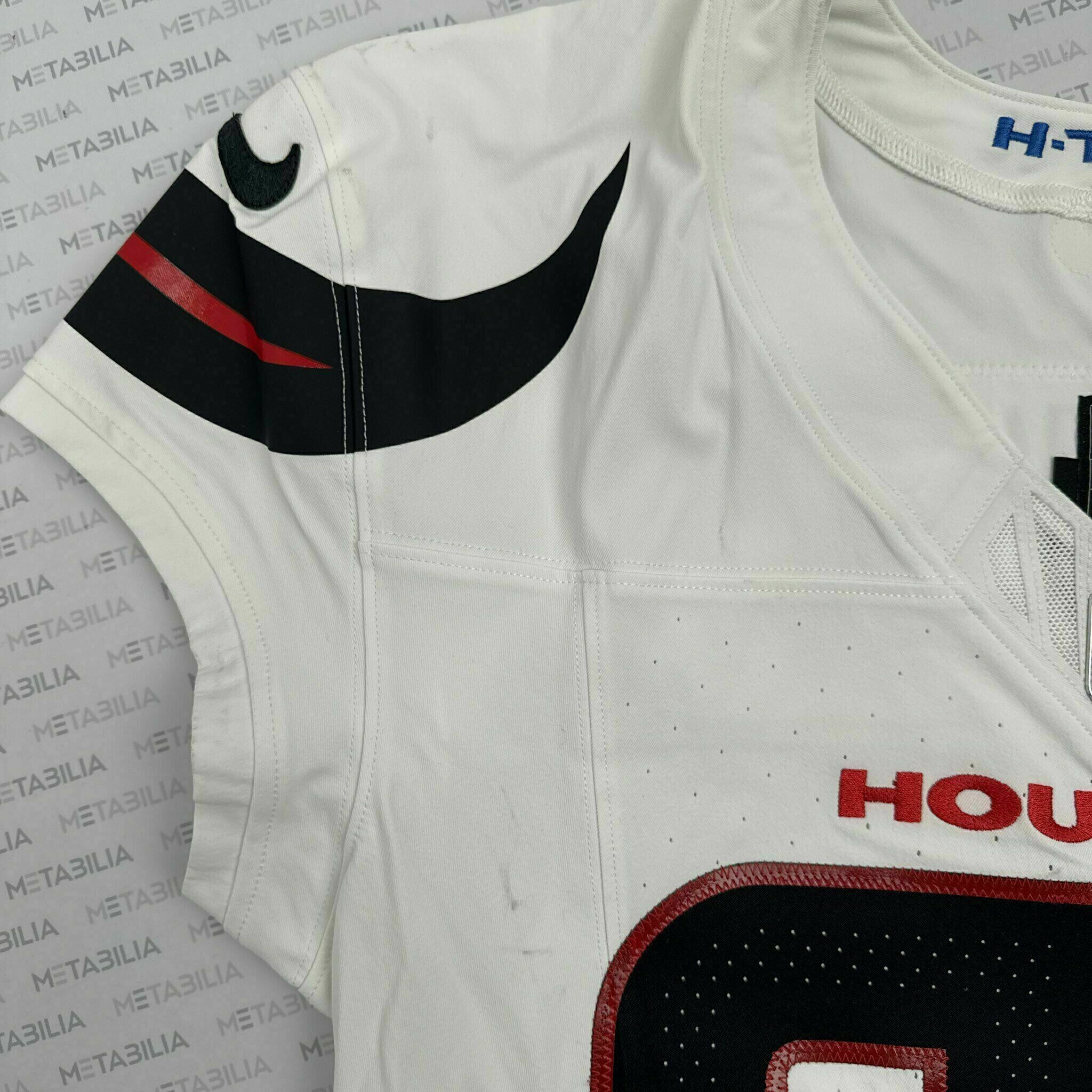 #85 Brown Game-Issued White Jersey