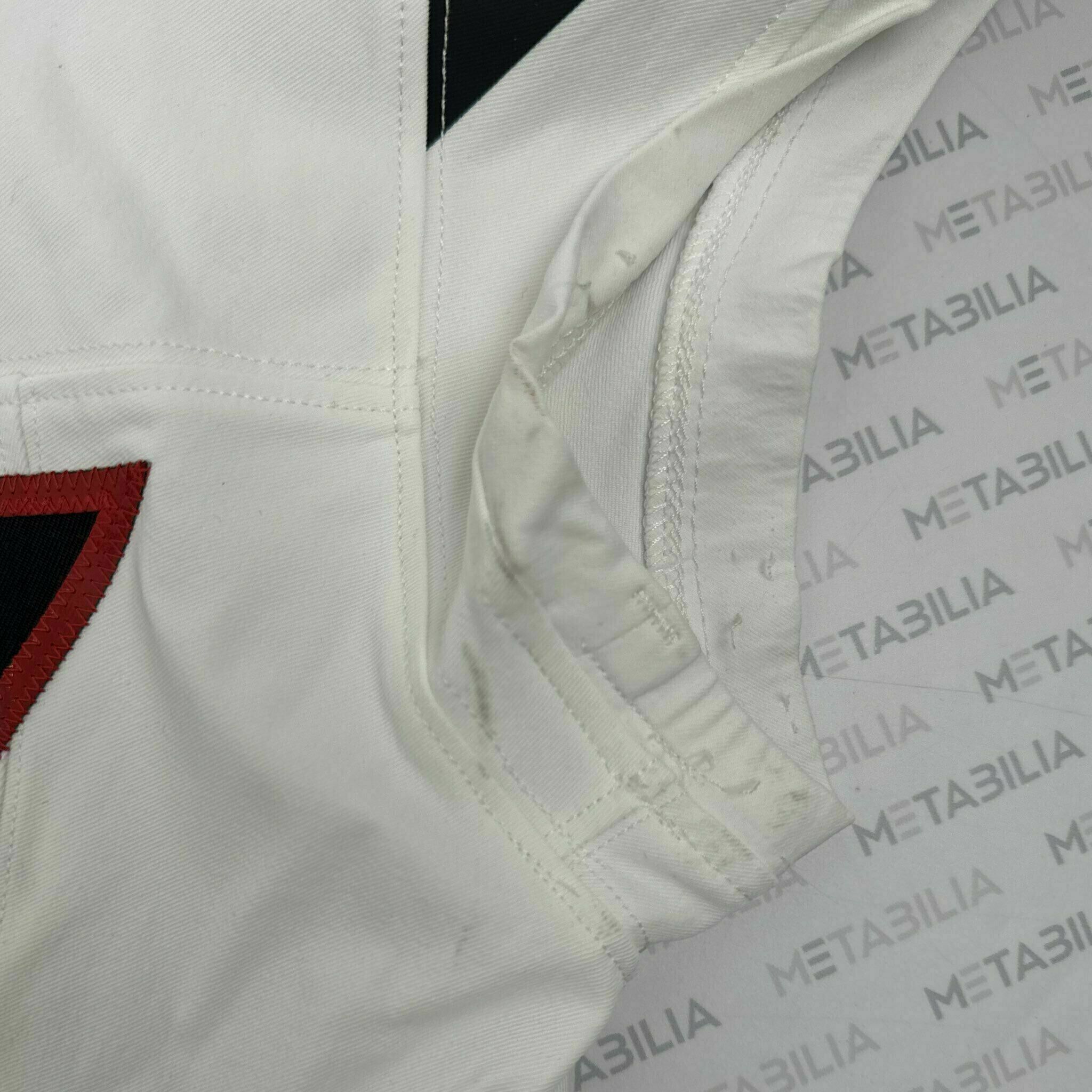 #85 Brown Game-Issued White Jersey