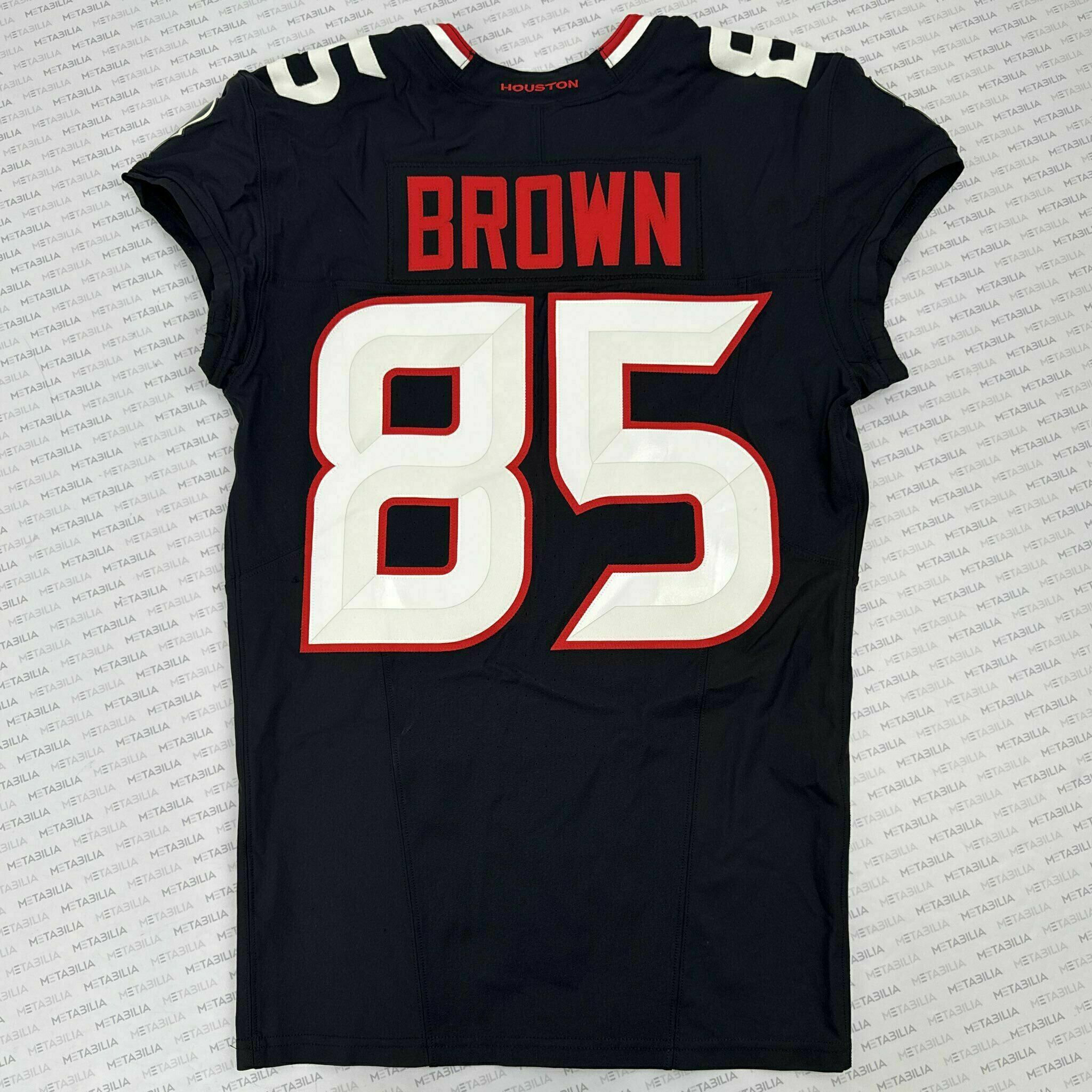 #85 Brown Game-Issued Blue Jersey