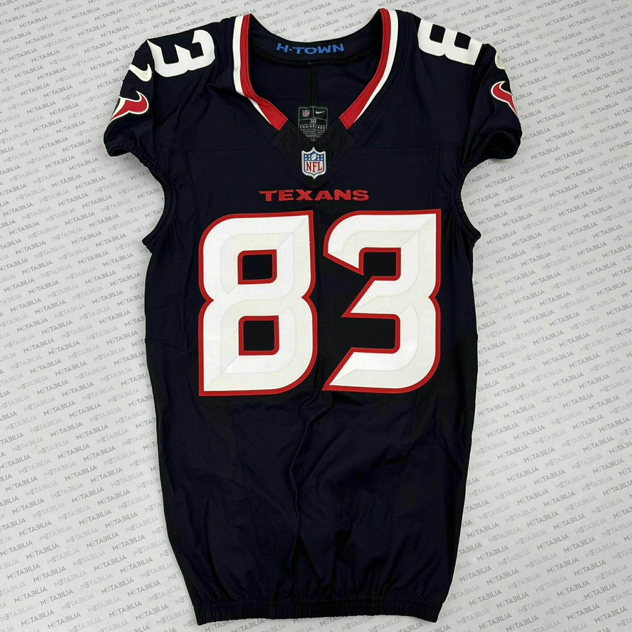 #83 Janke Game-Issued Blue Jersey