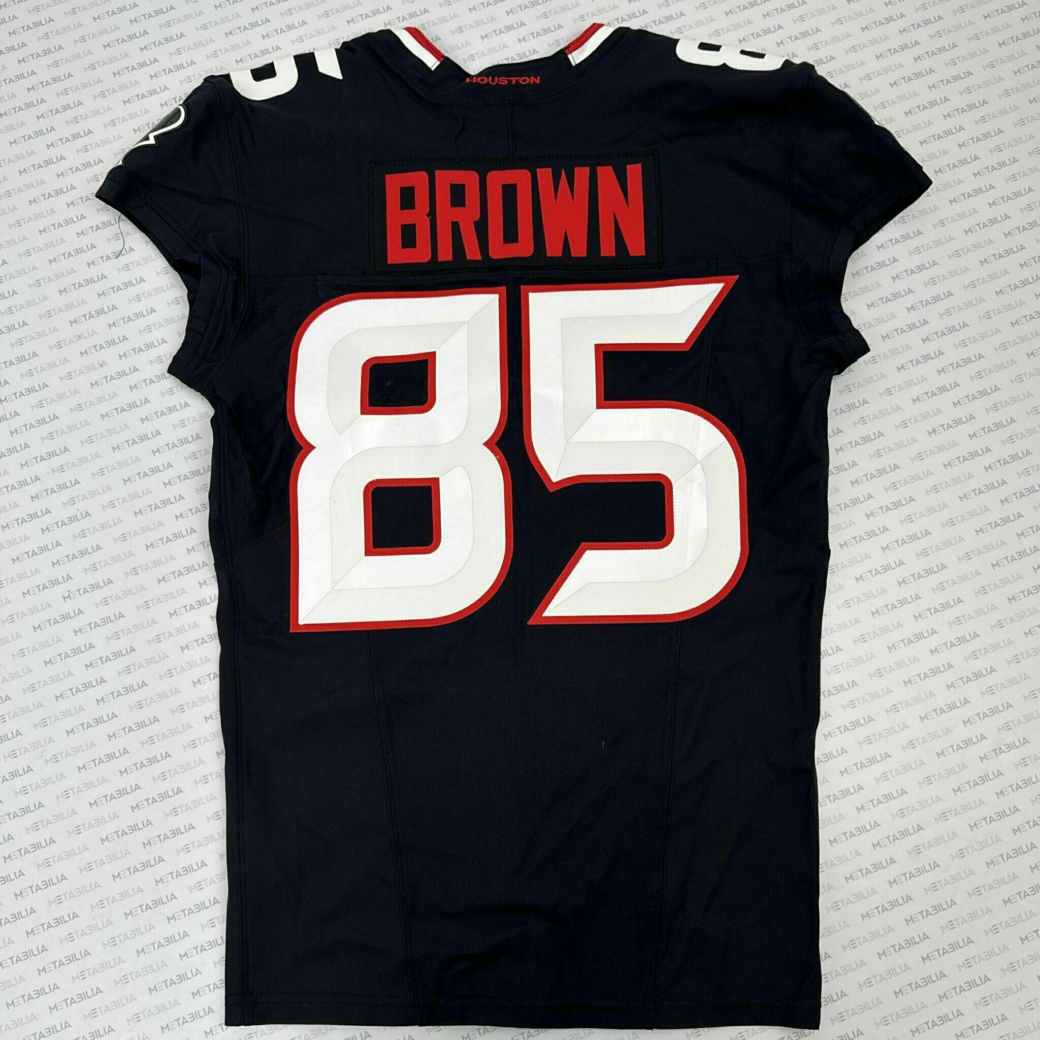 #85 Brown Game-Issued Blue Jersey