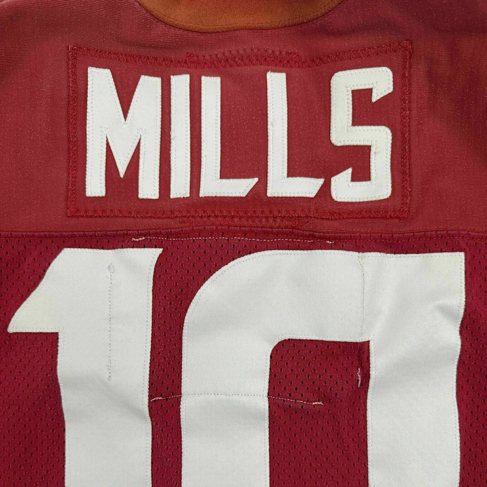 #10 Mills Practice-Worn Red QB Jersey
