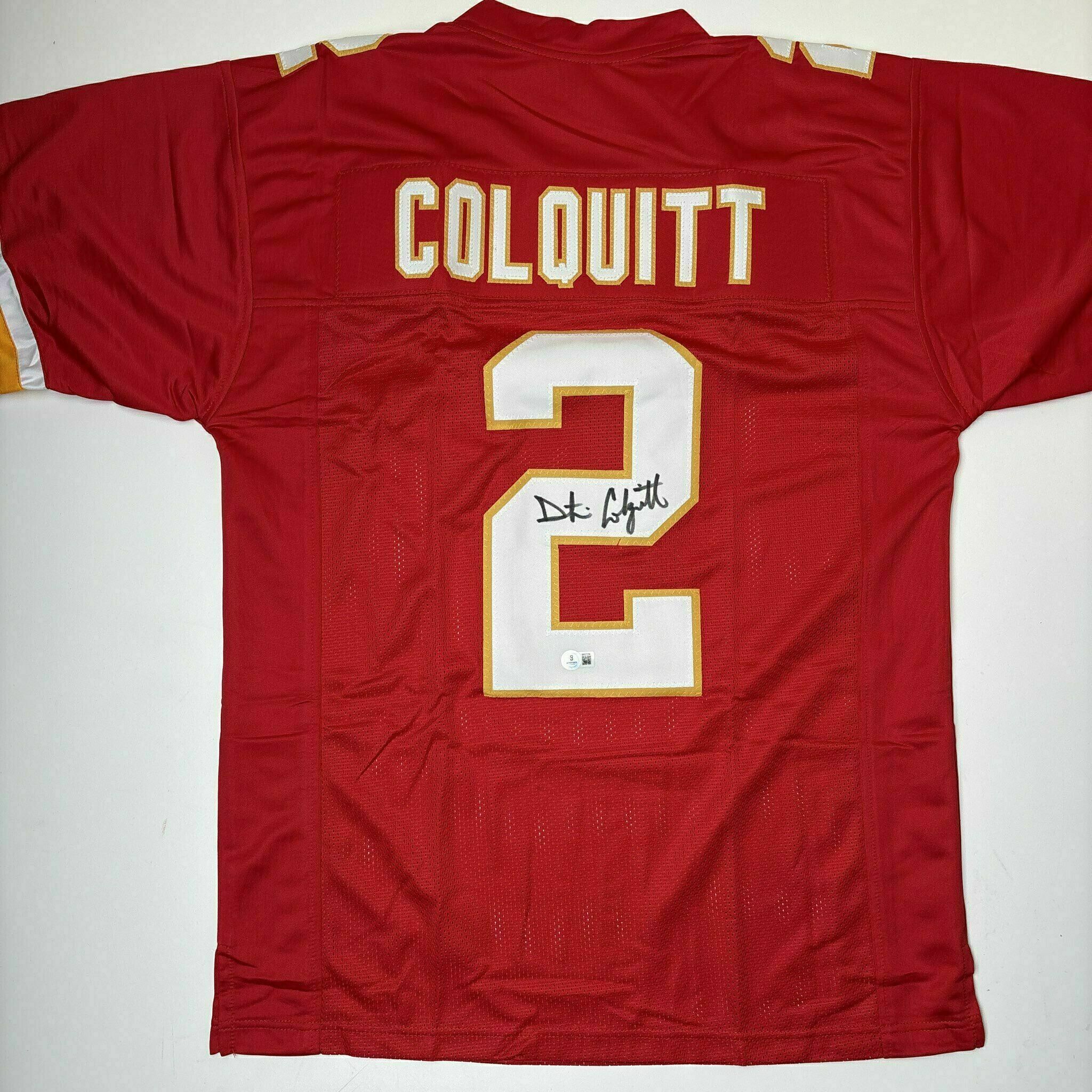 Dustin Colquitt Signed Red Custom Jersey