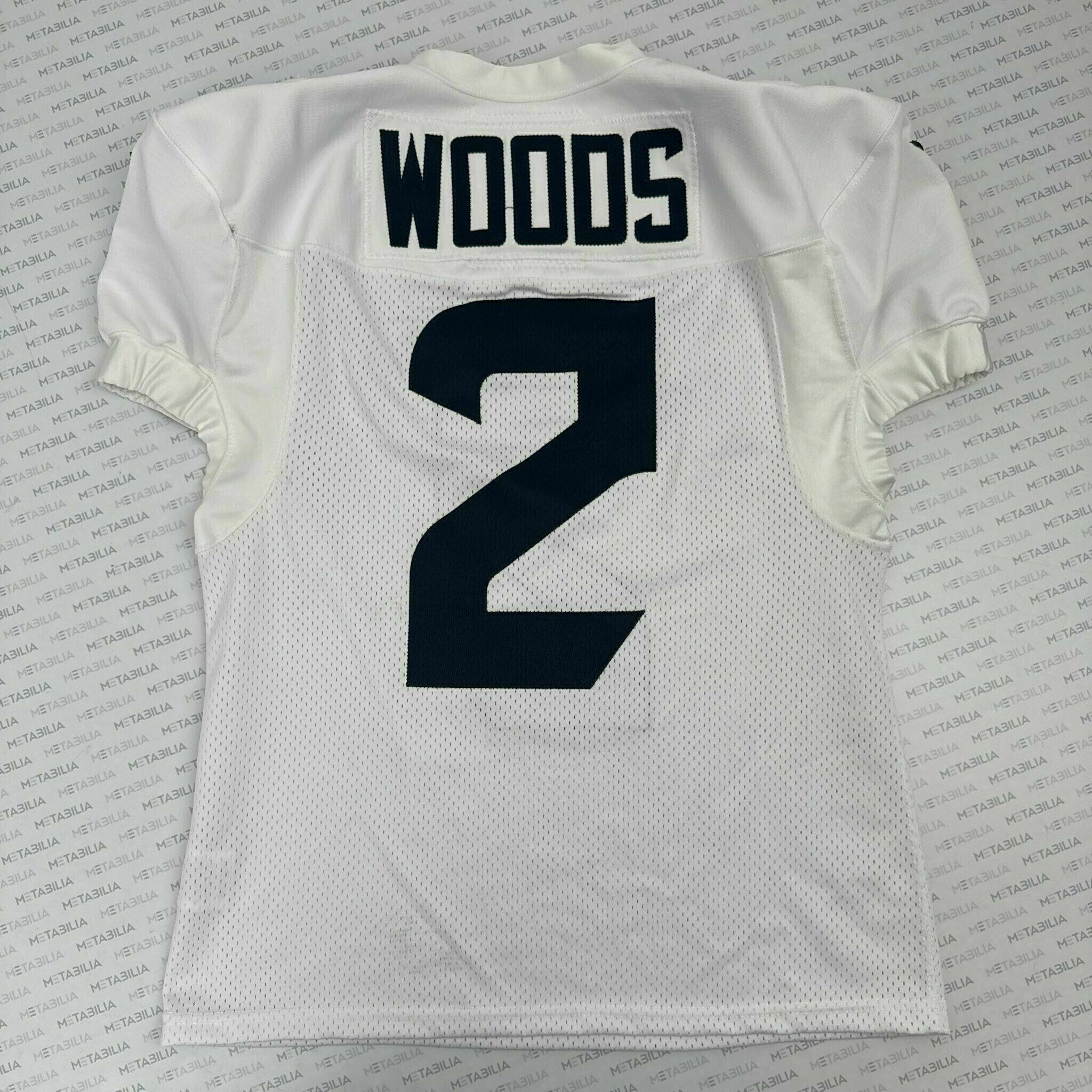 #2 Woods Practice-Worn White Jersey