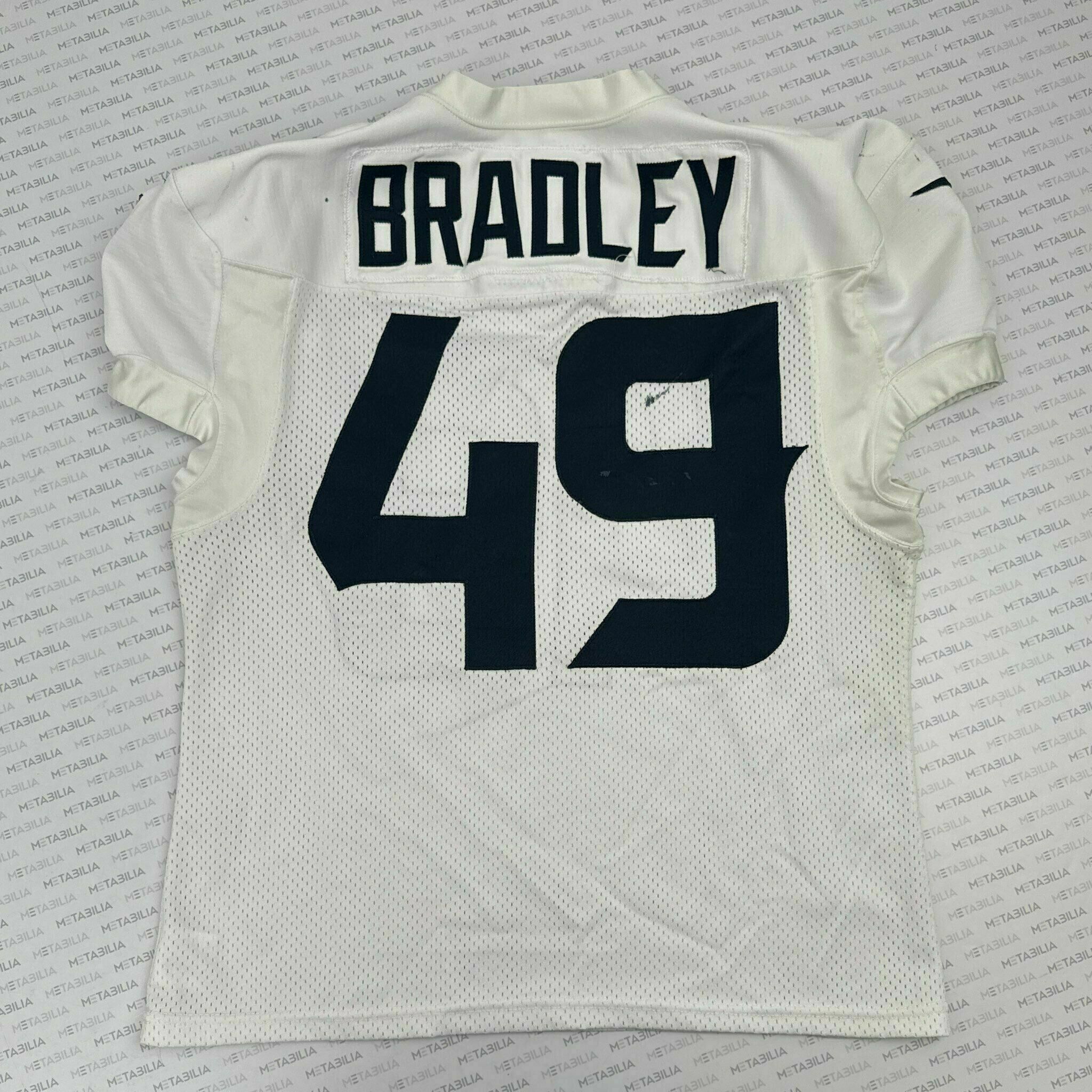#49 Bradley Practice-Worn White  Jersey