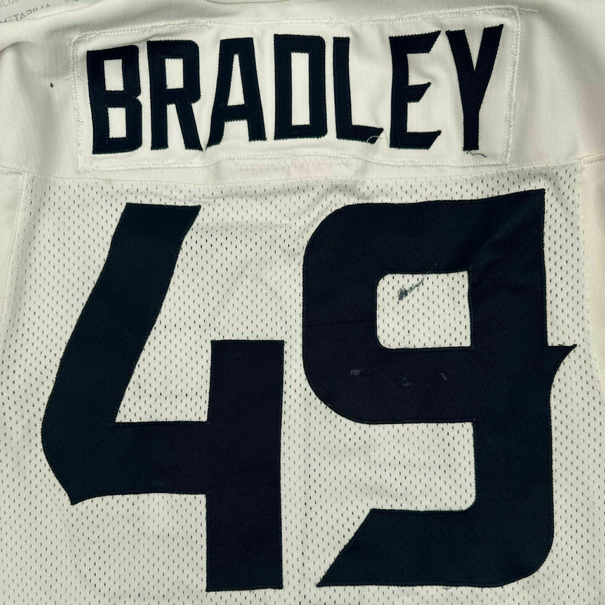 #49 Bradley Practice-Worn White  Jersey