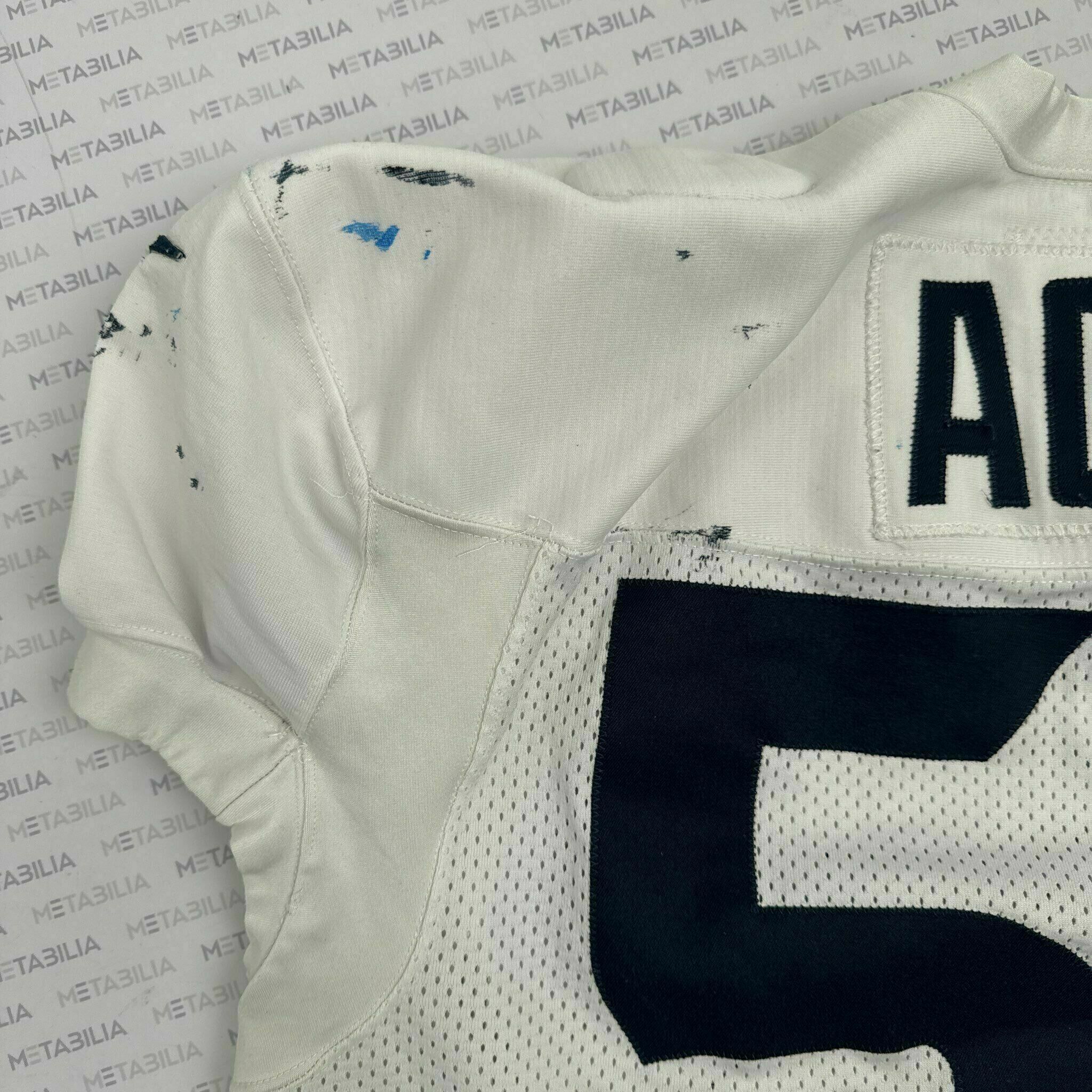 #58 Agim Practice-Worn White  Jersey