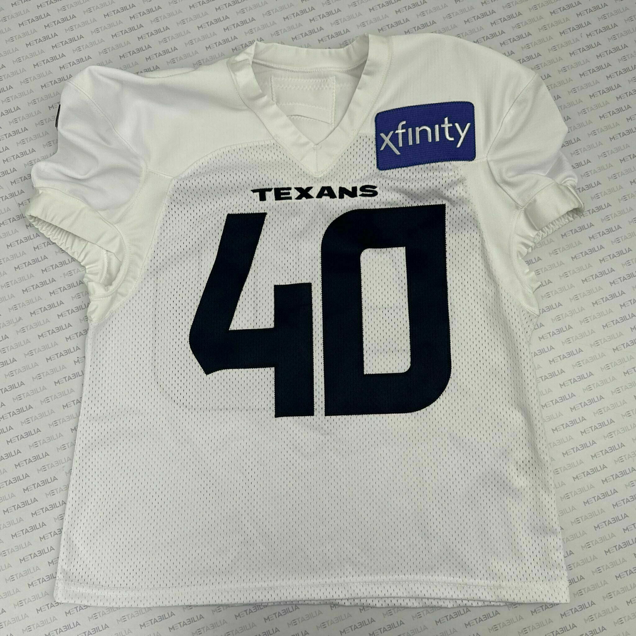 #40 Keene Practice-Worn White  Jersey