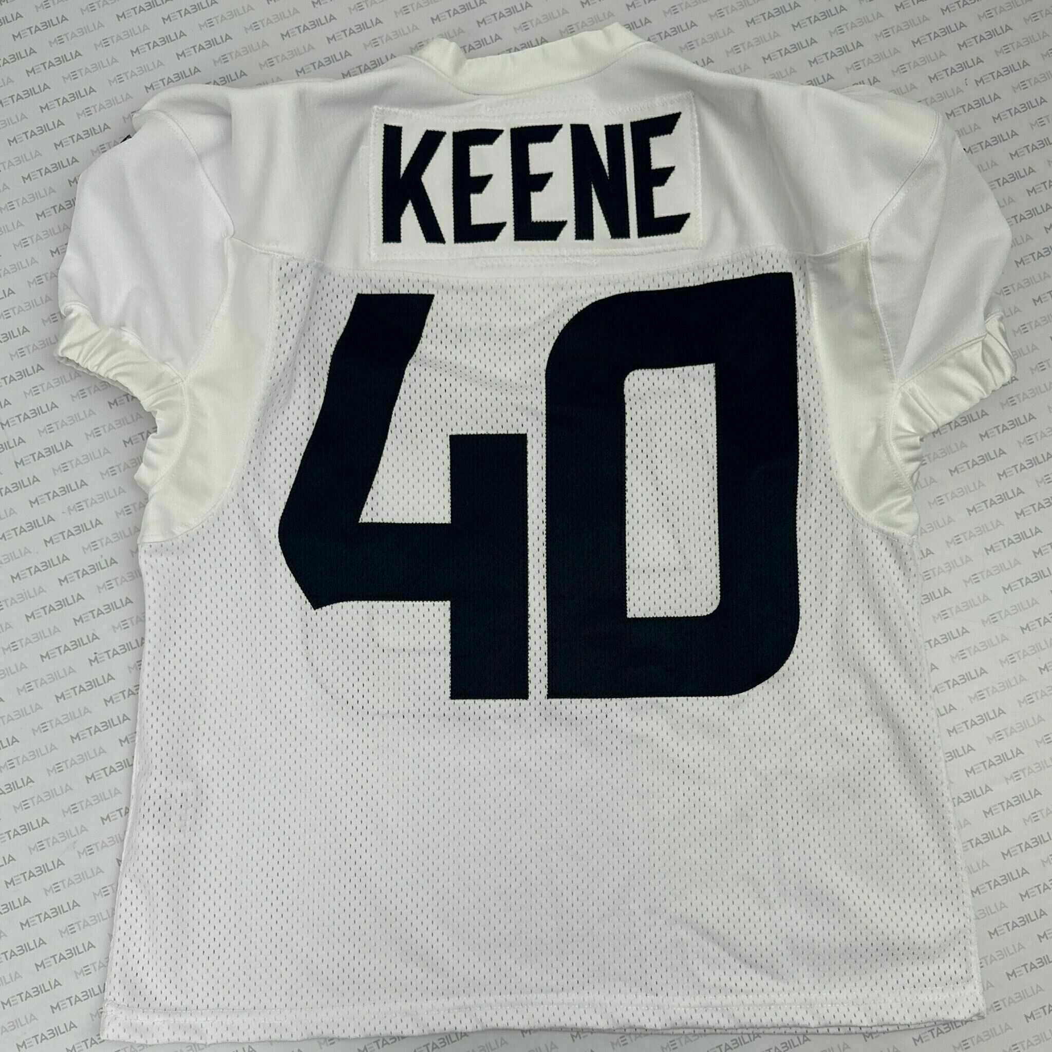 #40 Keene Practice-Worn White  Jersey