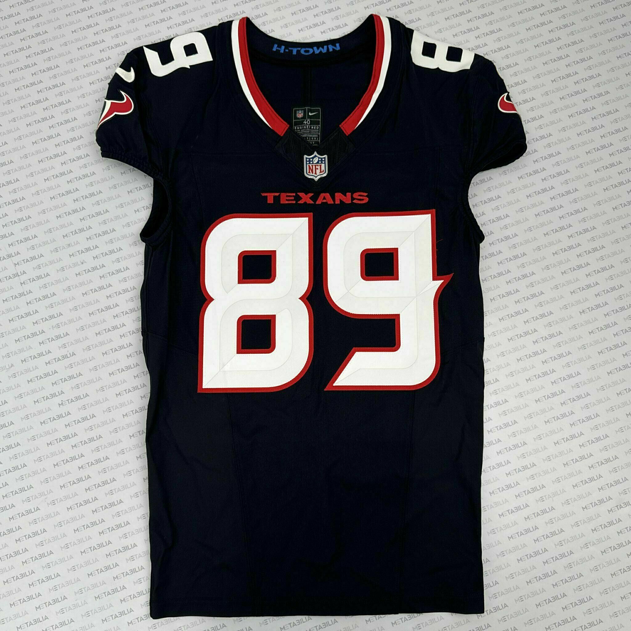 #89 Wayne Game-Issued Blue Jersey