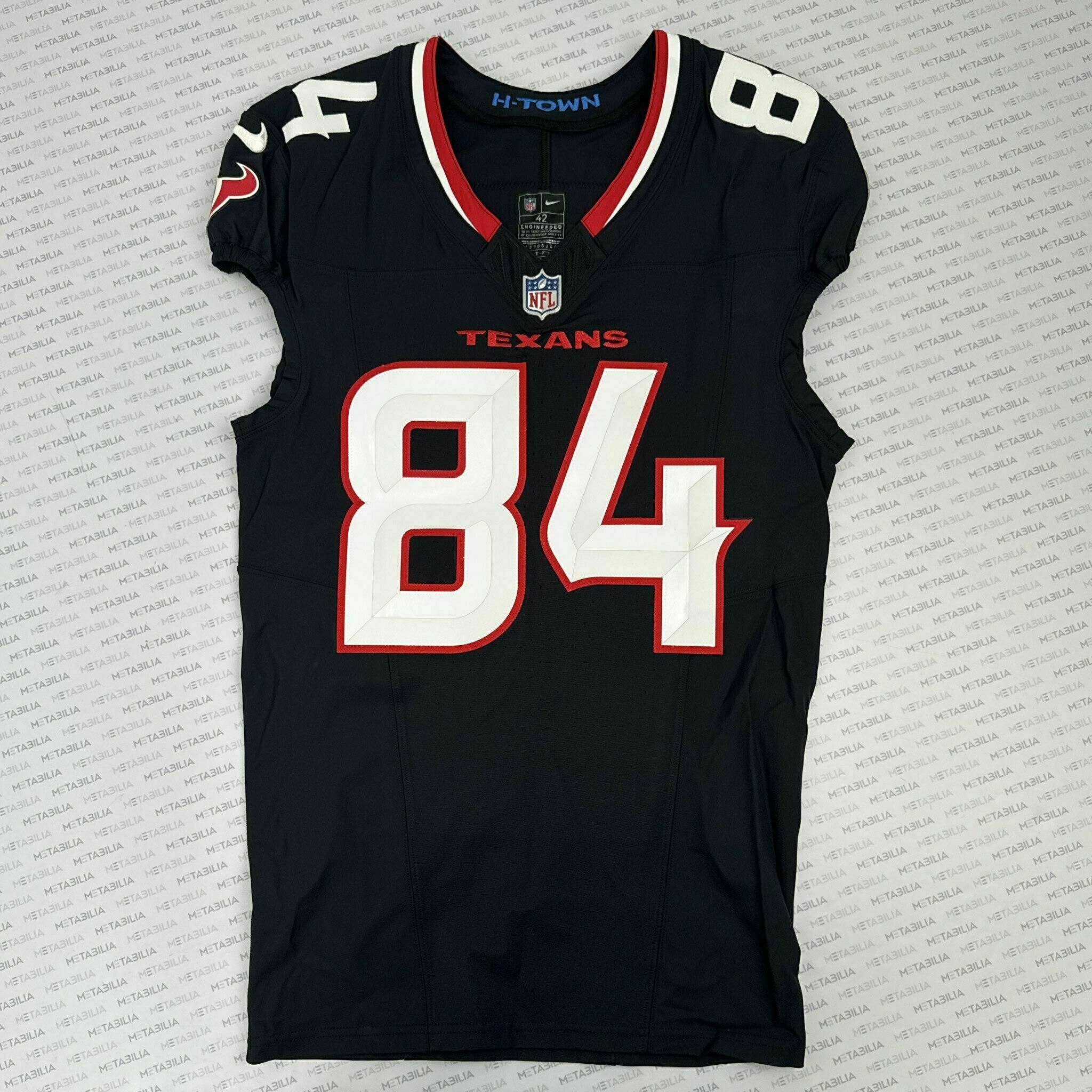 #84 Teagan Quitoriano Game-Issued Blue Jersey