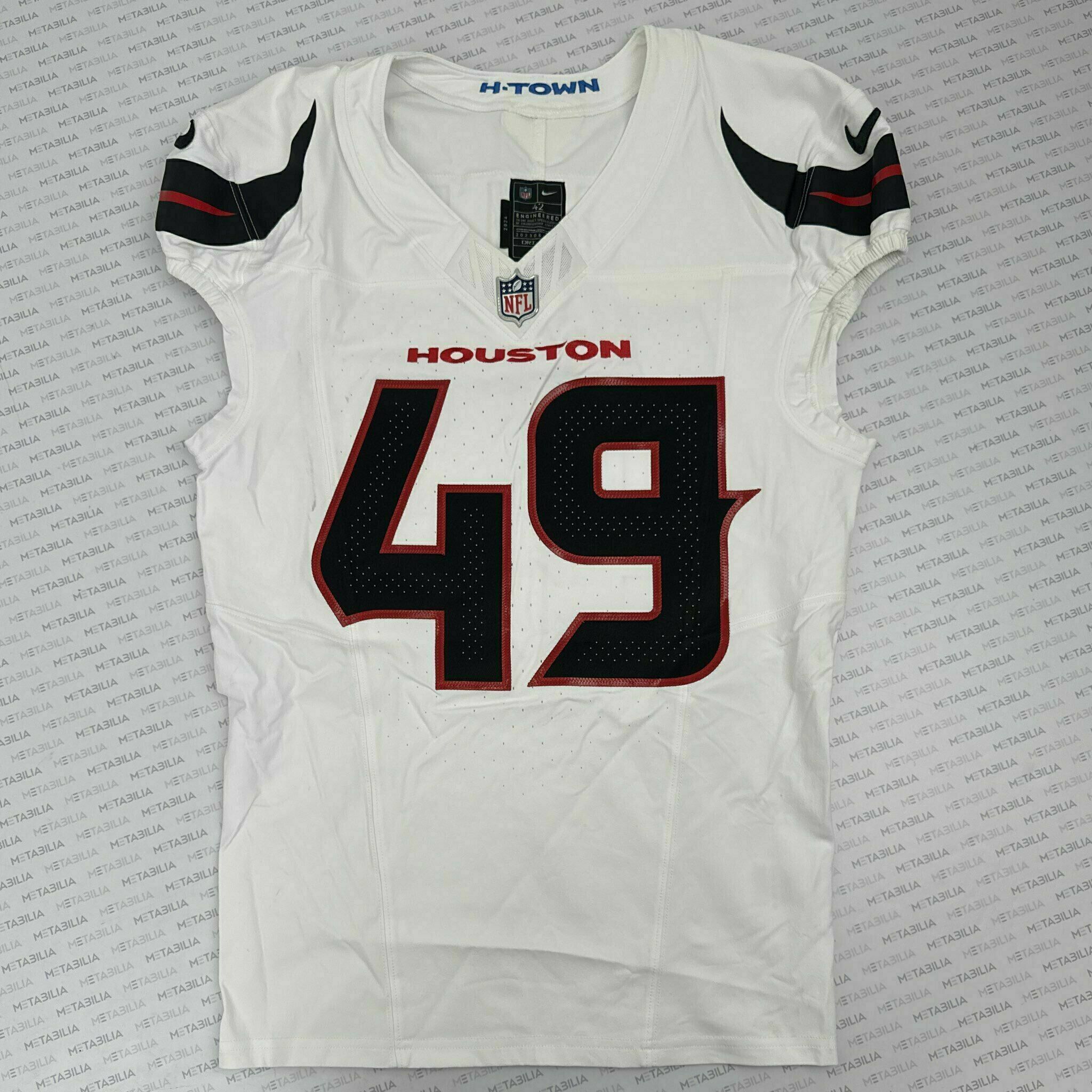#49 Bradley Game-Issued White Jersey