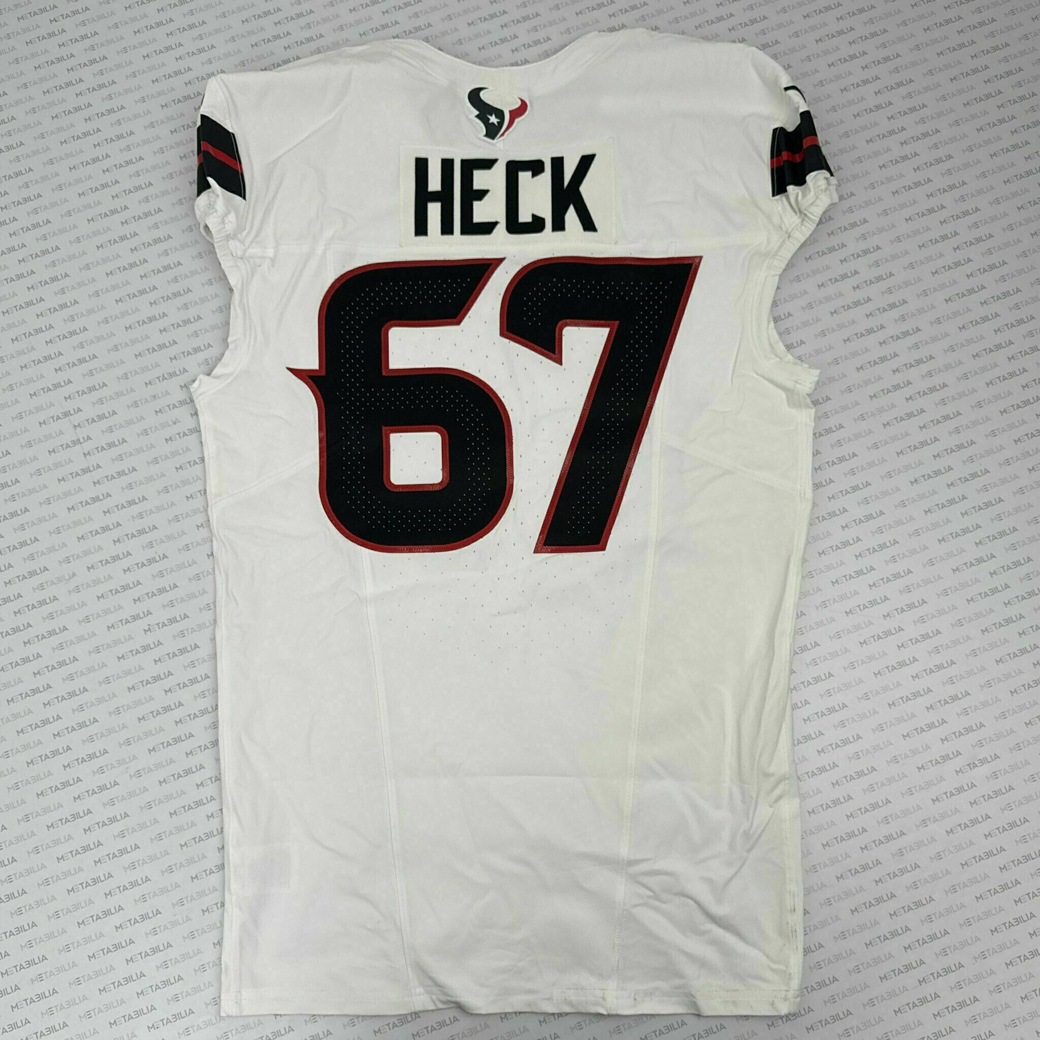 #67 Heck Game-Issued White Jersey