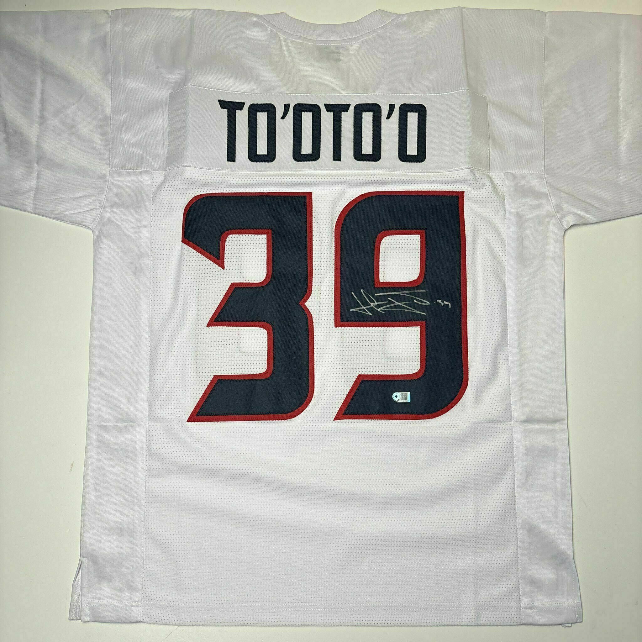 To'oTo'o Signed White Custom Jersey