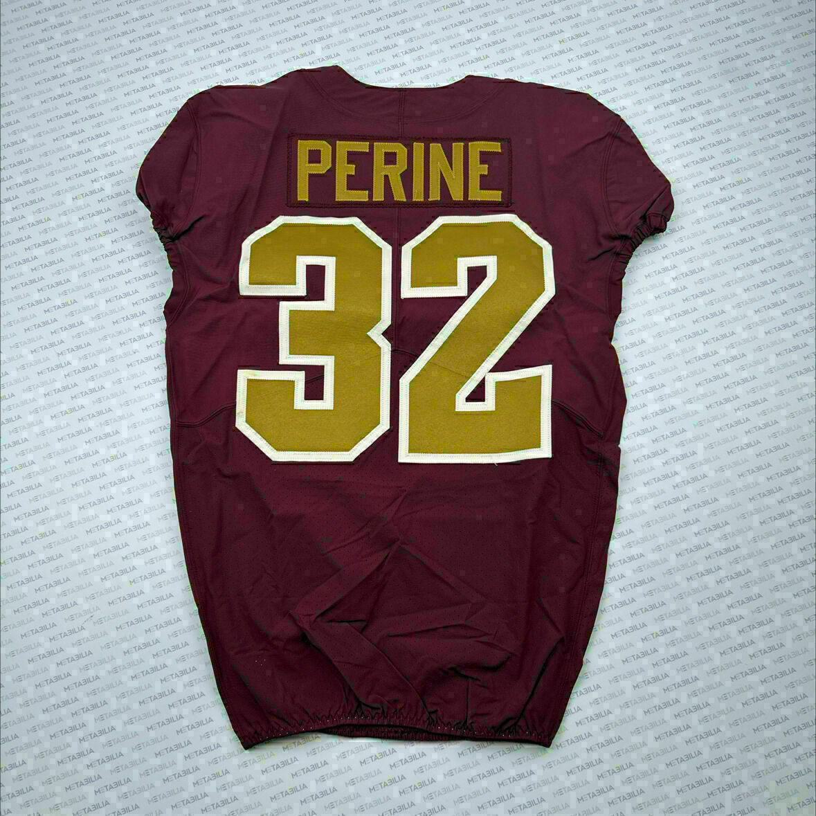 #32 Perine Team-Issued Redskins Burgundy Jersey