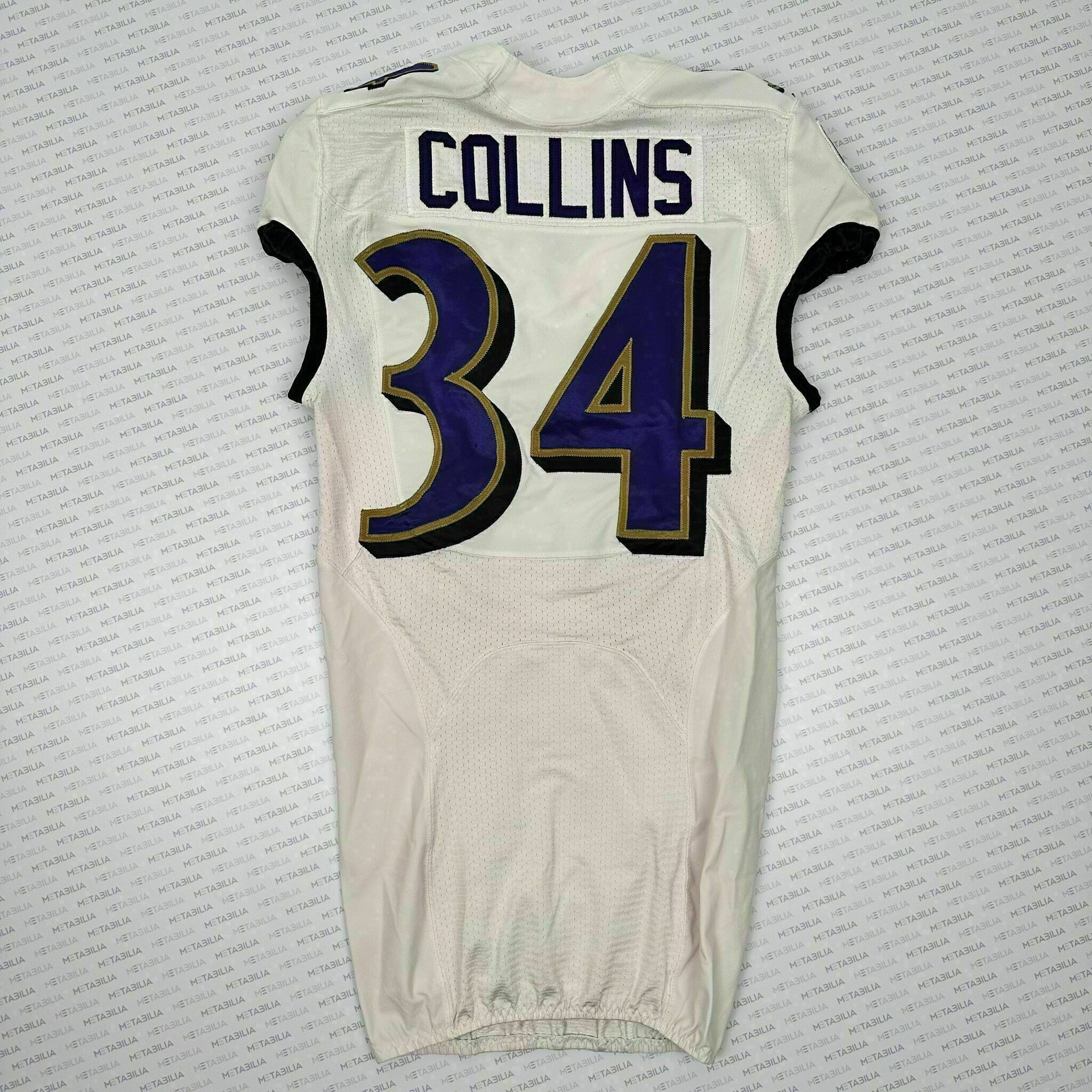 #34 Alex Collins Team-Issued Player-Worn Jersey, White