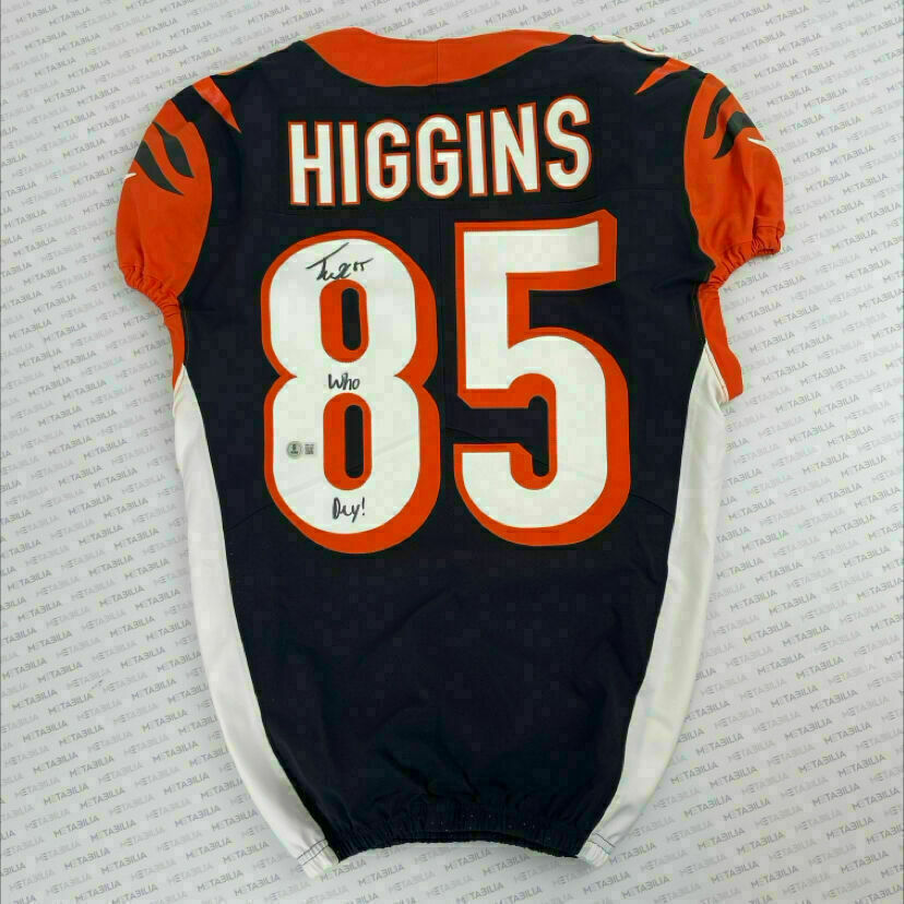 #85 Higgins Signed & Inscribed Black Team Issued Jersey