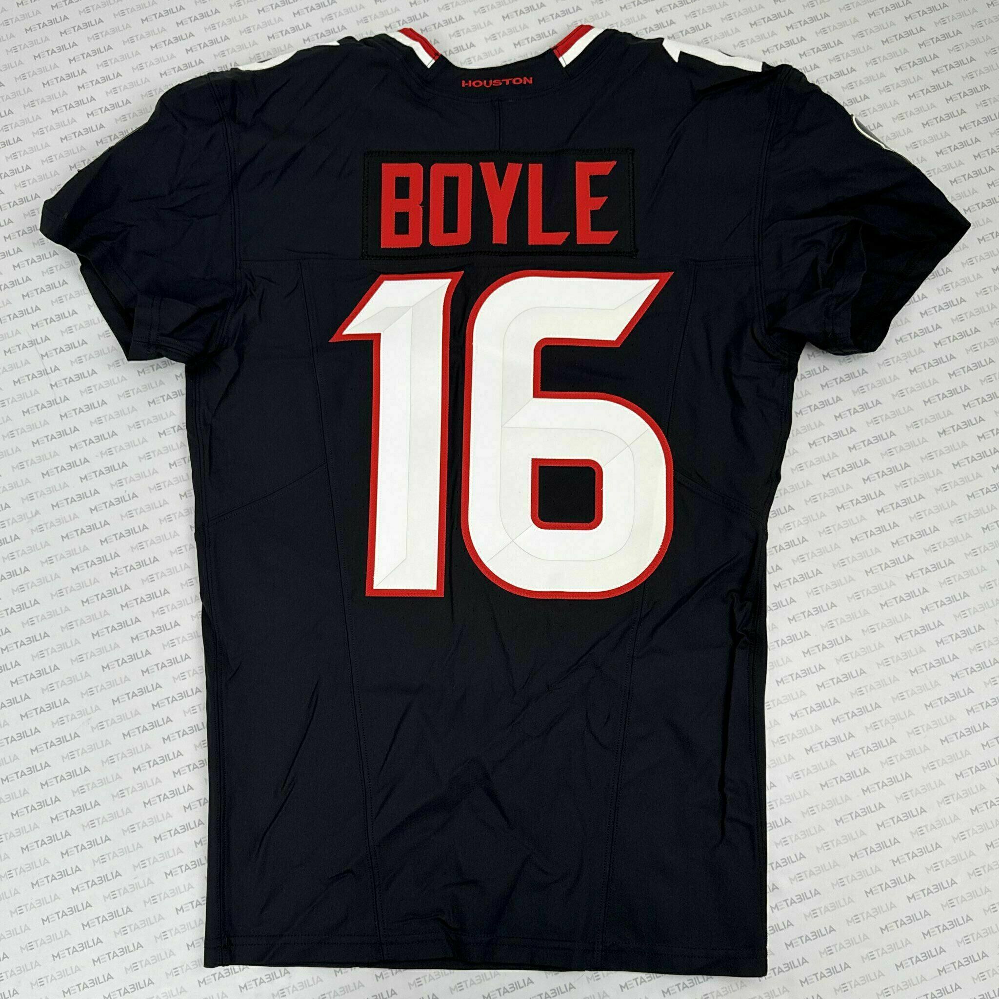 #16 Tim Boyle Game-Issued Blue Jersey