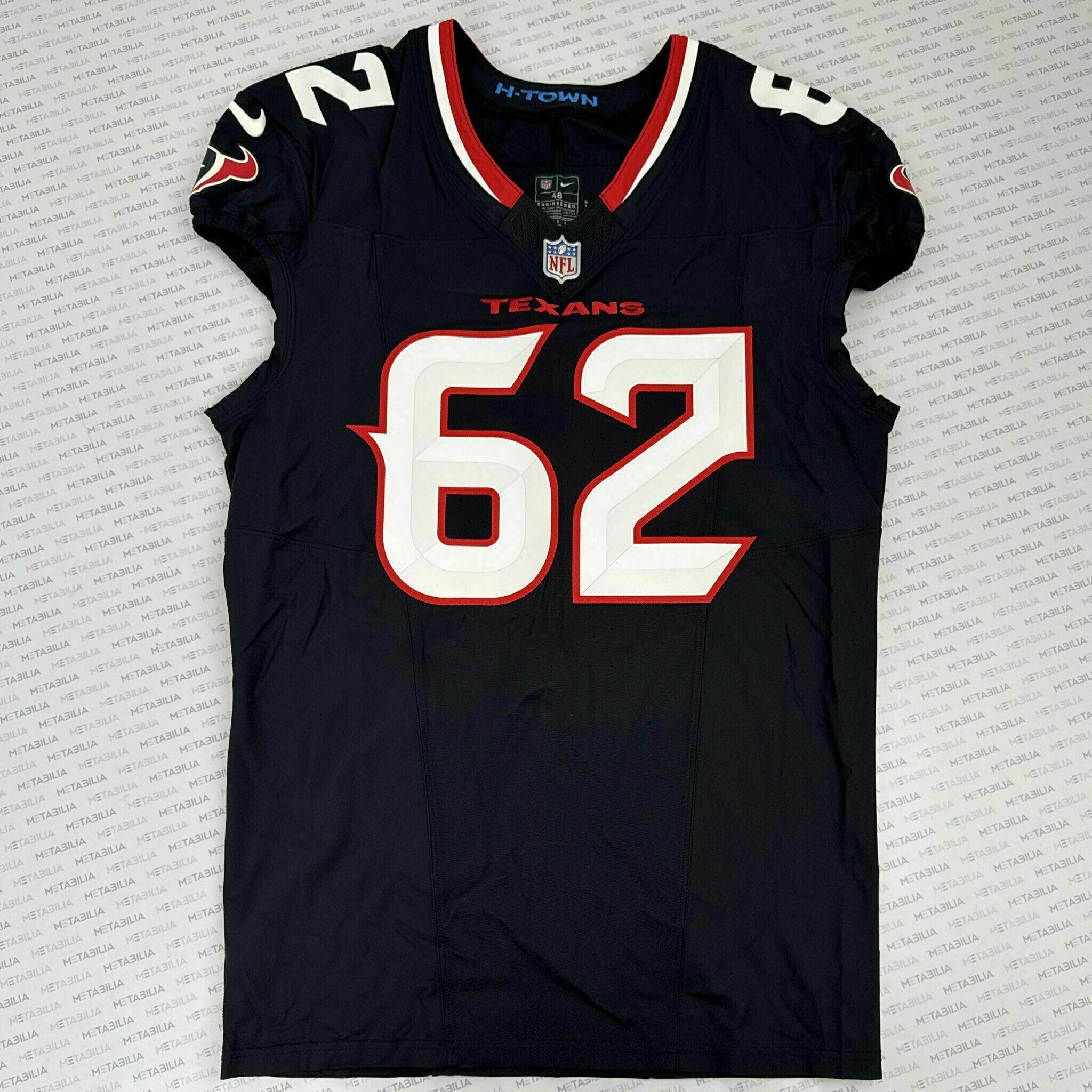 #62 Reed Game-Issued Blue Jersey