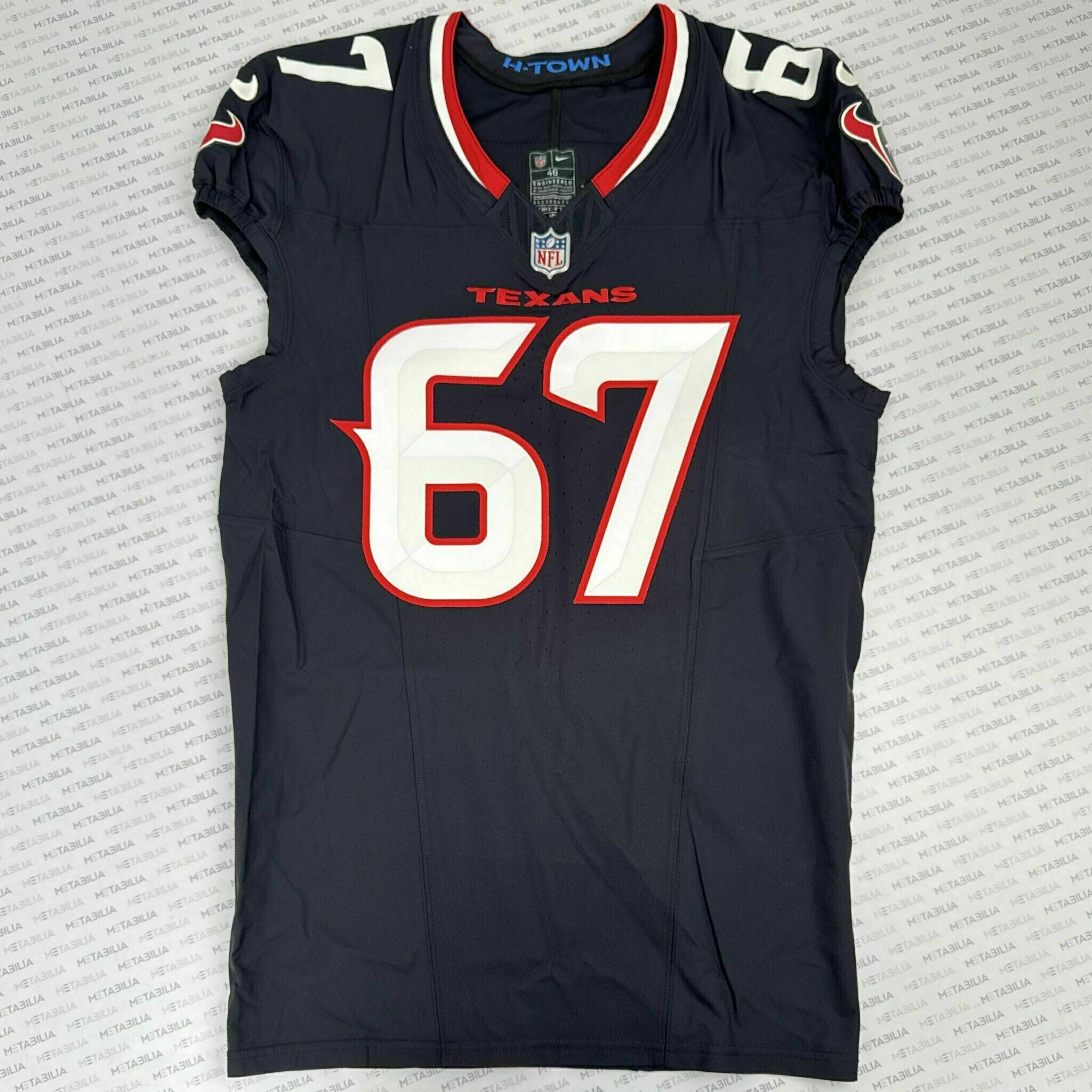 #67 Heck Game-Issued Blue Jersey