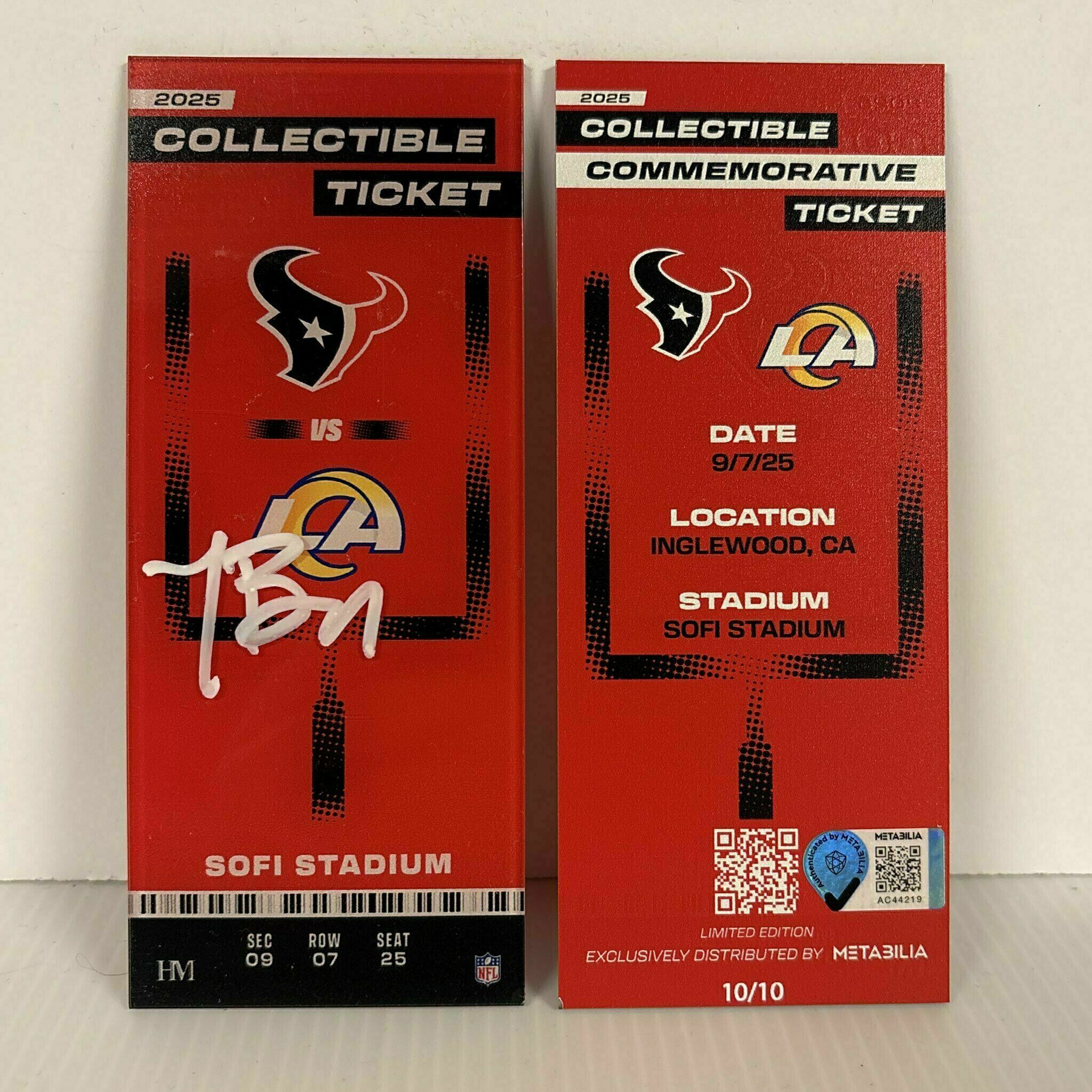 Trent Brown Signed Commemorative Ticket - Wk1 vs Rams