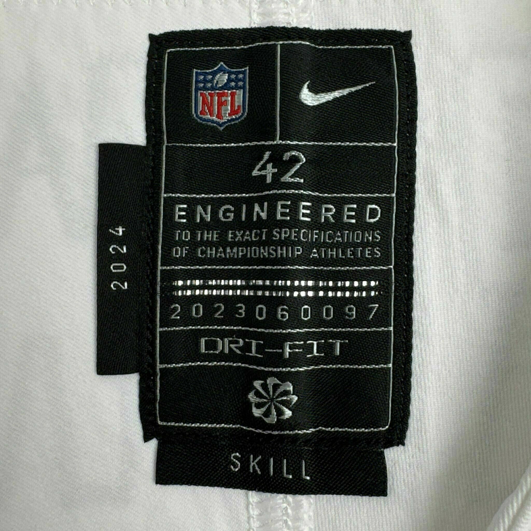 #85 Brown Game-Issued White Jersey