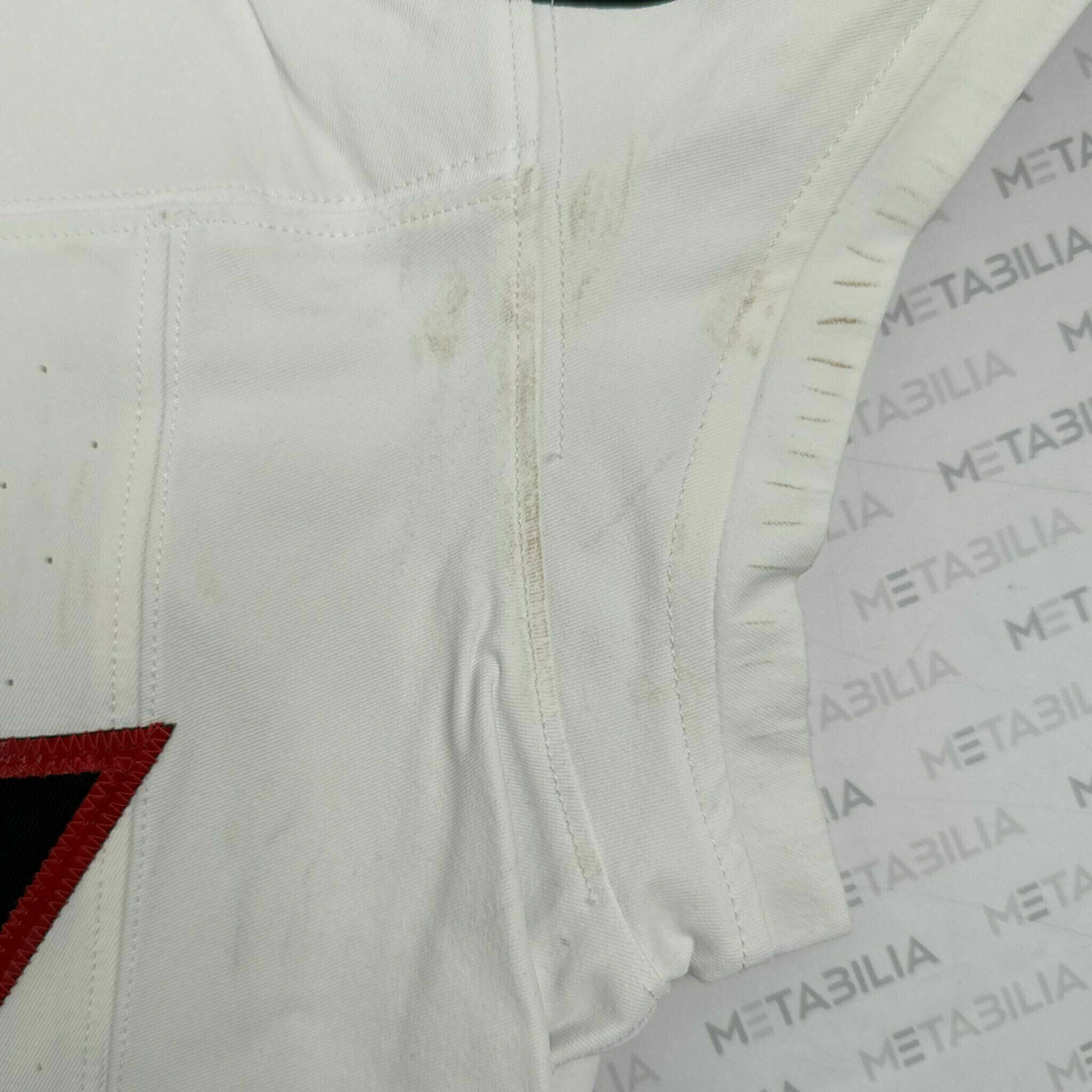 #85 Brown Game-Issued White Jersey