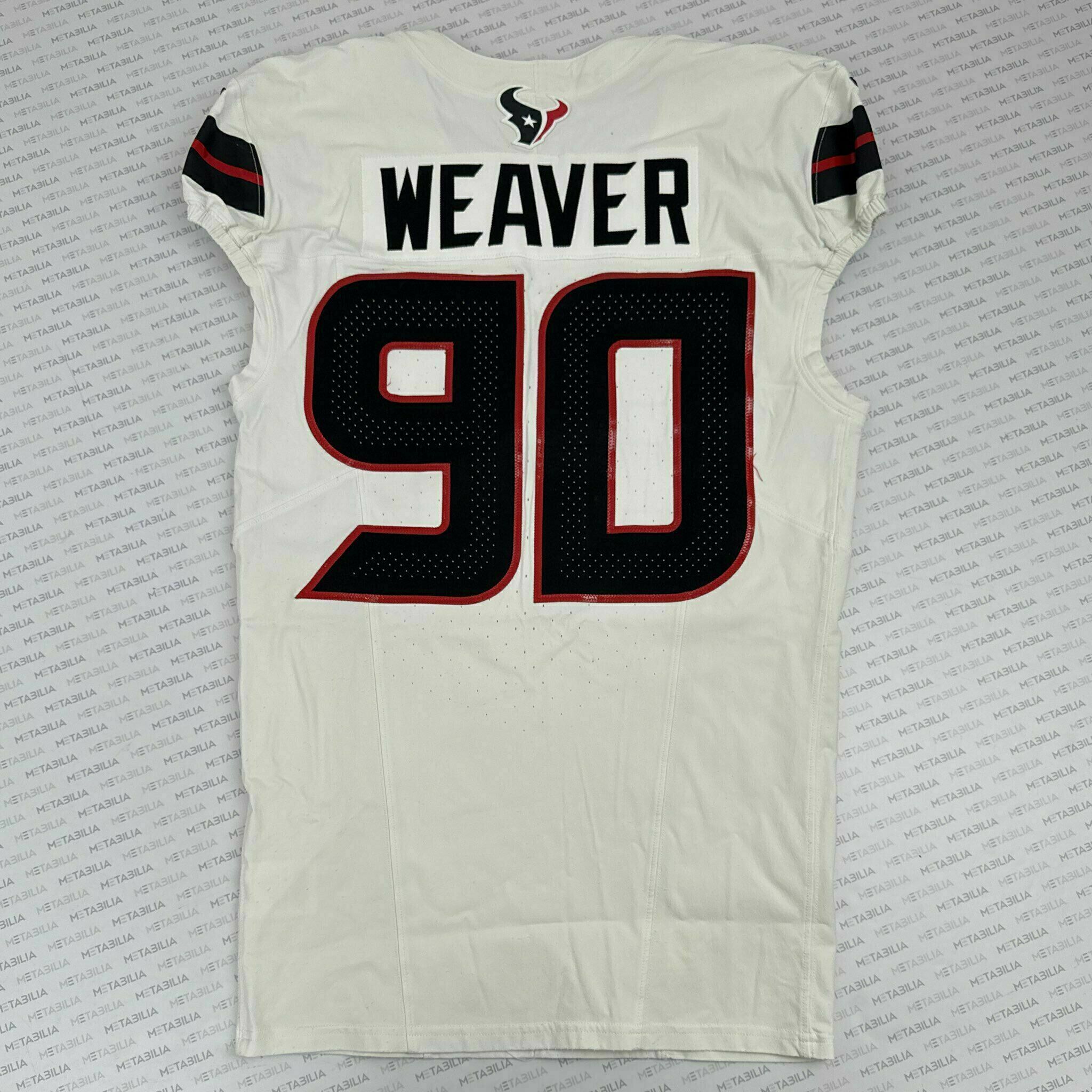 #90 Rashad Weaver Game-Issued White Jersey