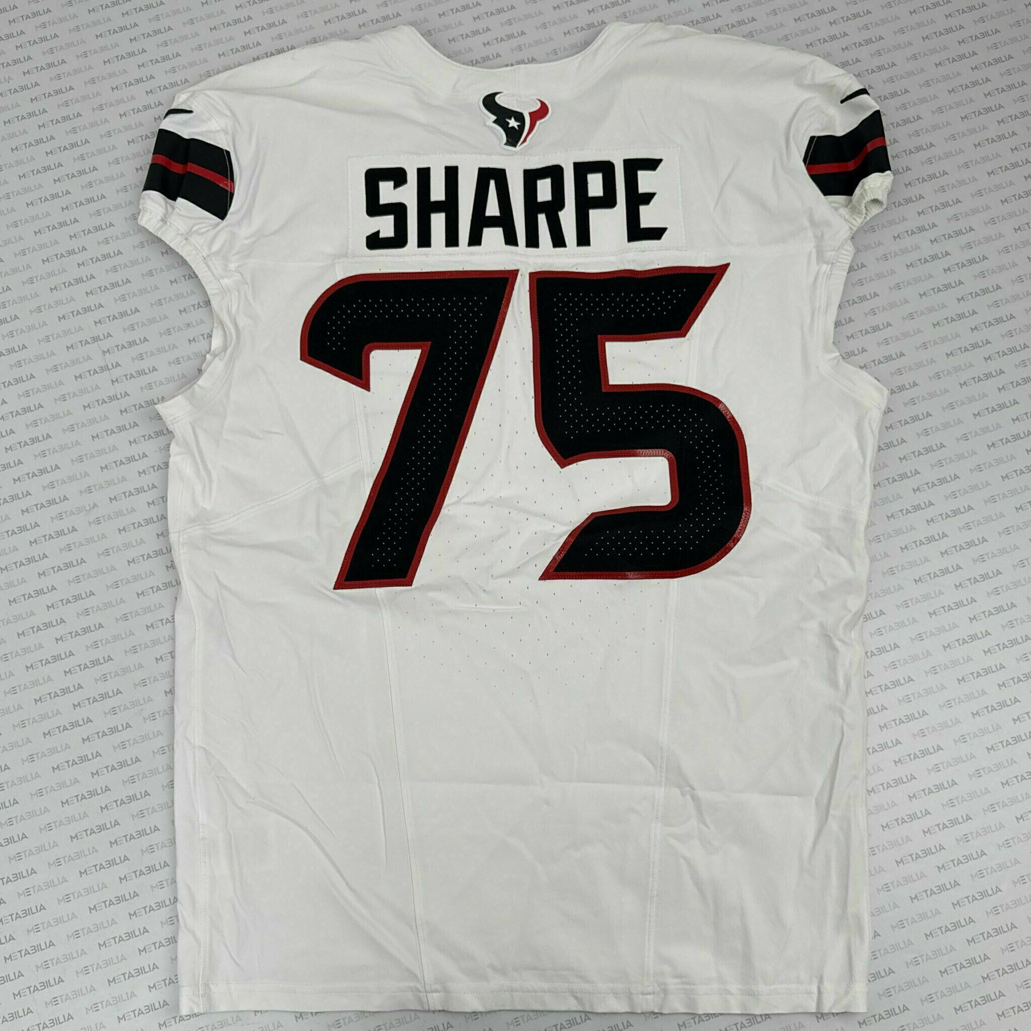 #75 David Sharpe Game-Issued White Jersey