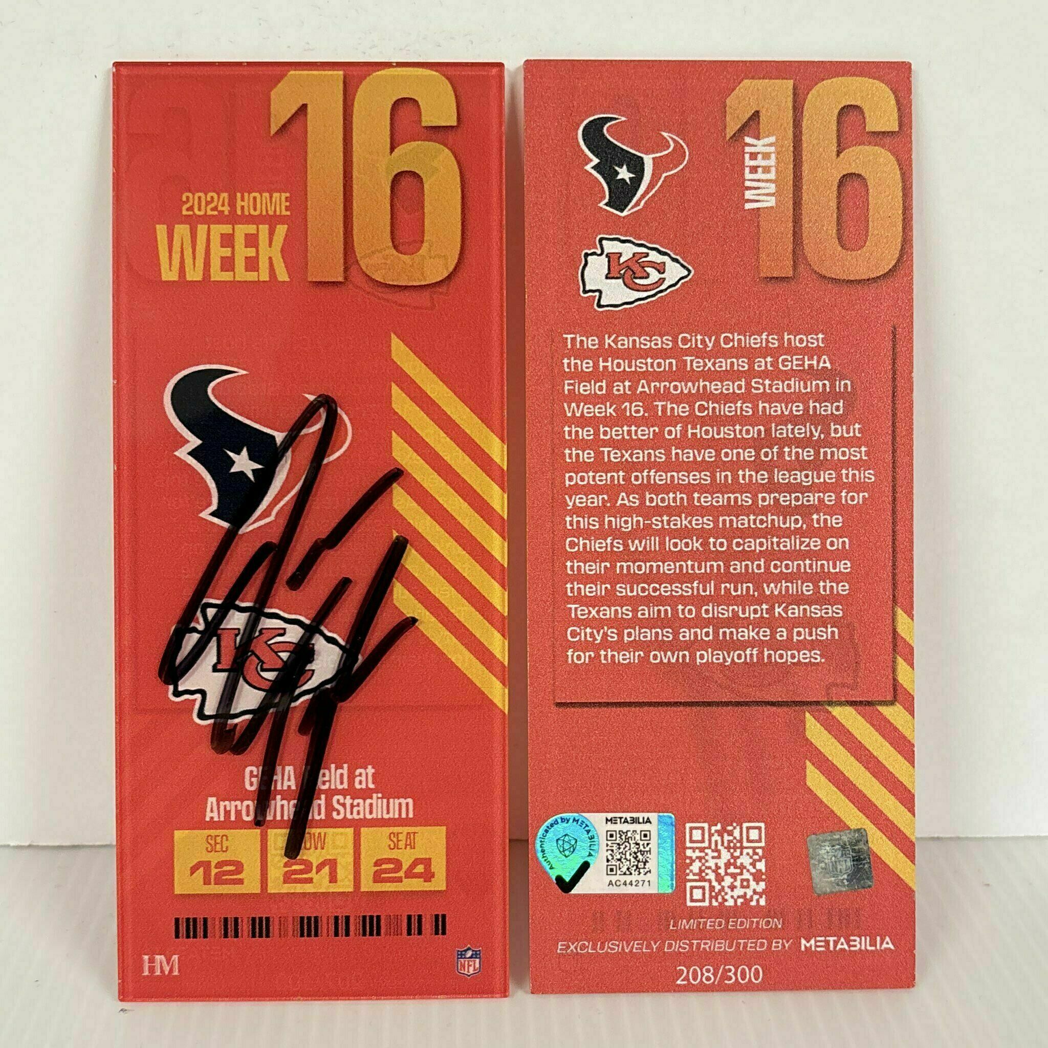Jawaan Taylor Signed Week 16 Commemorative Ticket