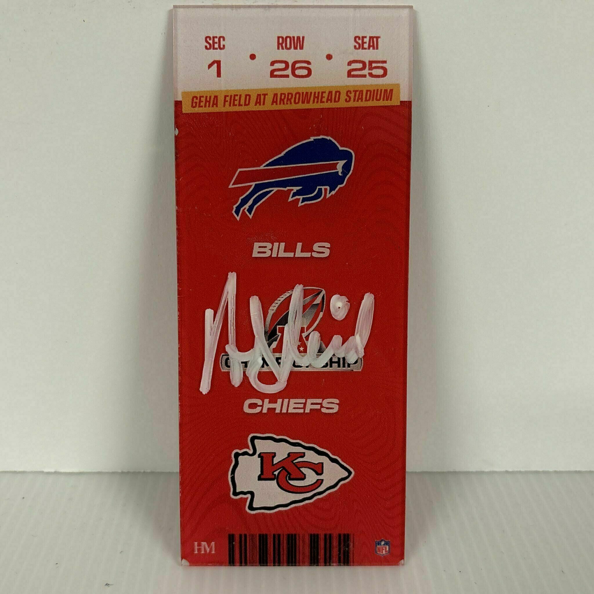 Andy Reid Signed AFC Championship Commemorative Ticket