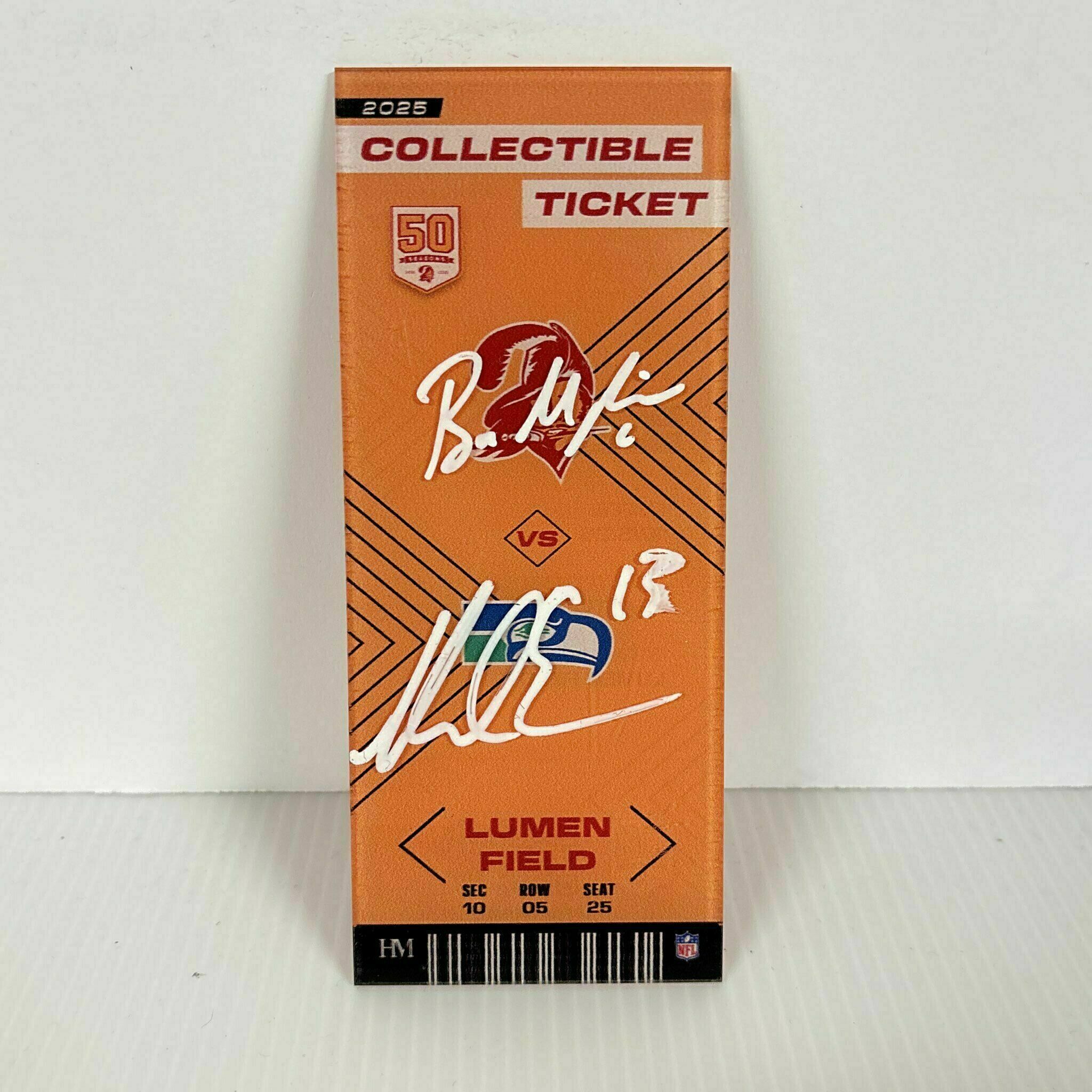 Baker Mayfield & Mike Evans Signed Commemorative Ticket - Wk5 vs Seahawks