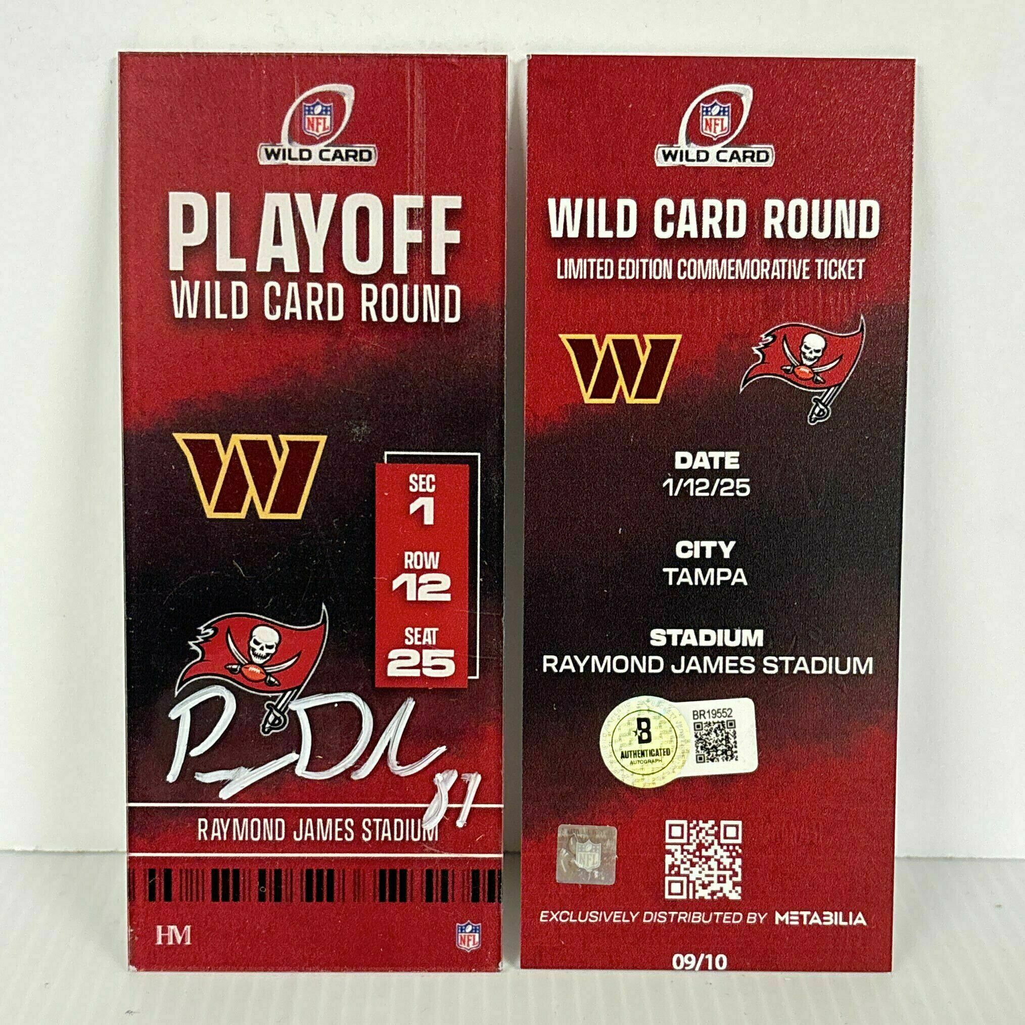 Payne Durham Signed Wildcard Commemorative Ticket