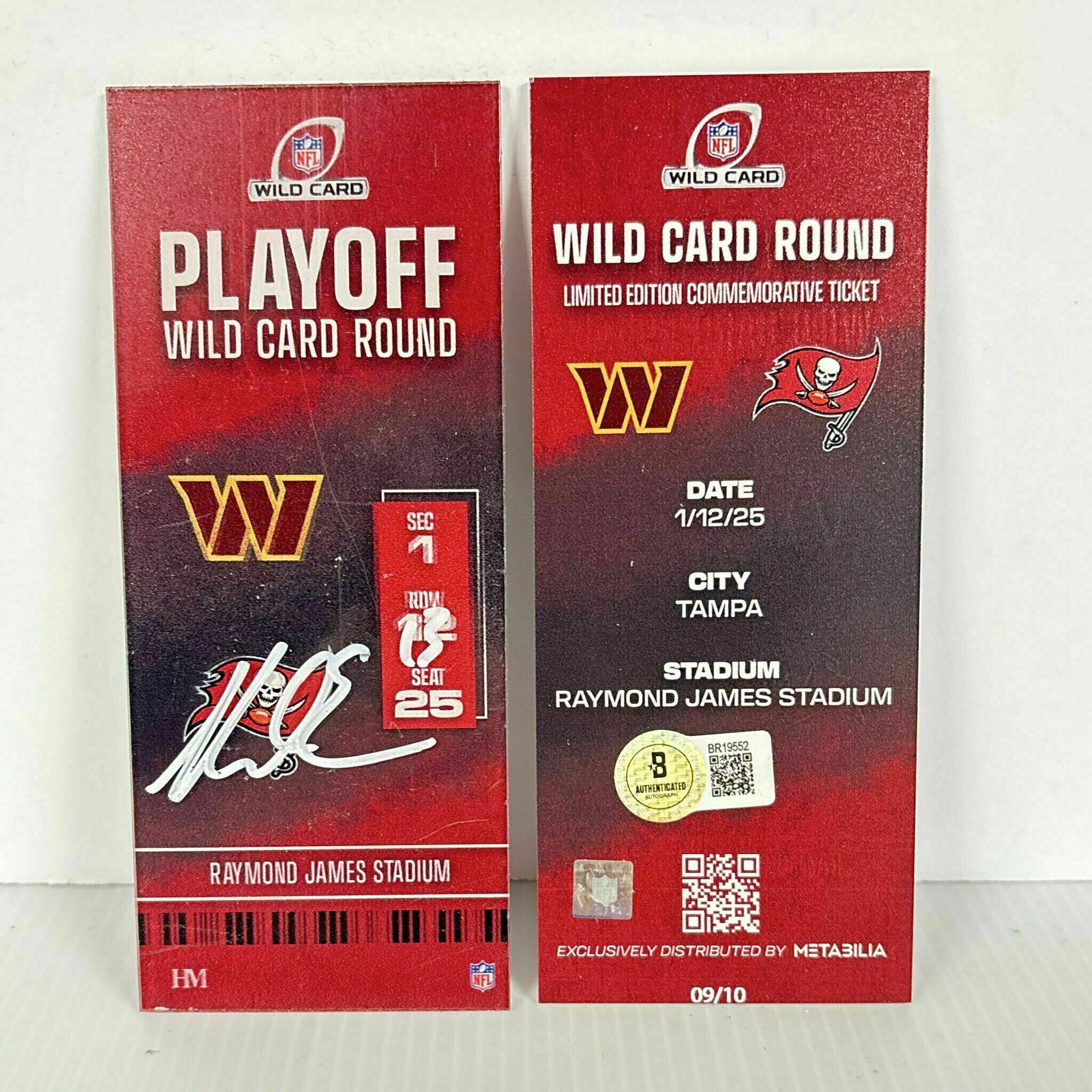 Mike Evans Signed Wildcard Commemorative Ticket