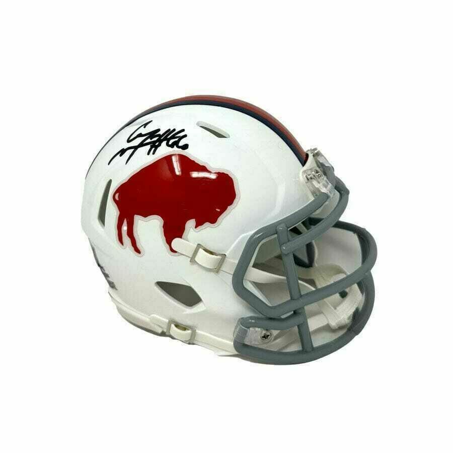 Connor McGovern Signed Buffalo Bills Standing Buffalo Speed Mini Helmet