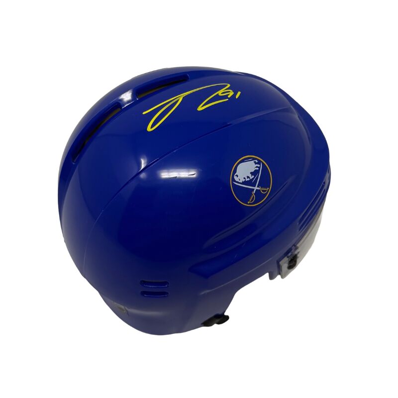 Josh Doan Signed Buffalo Sabres Blue Mini Helmet