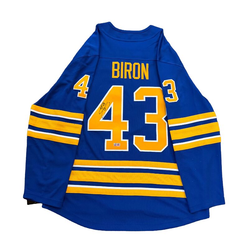 Martin Biron Signed Buffalo Sabres Authentic Blue Jersey