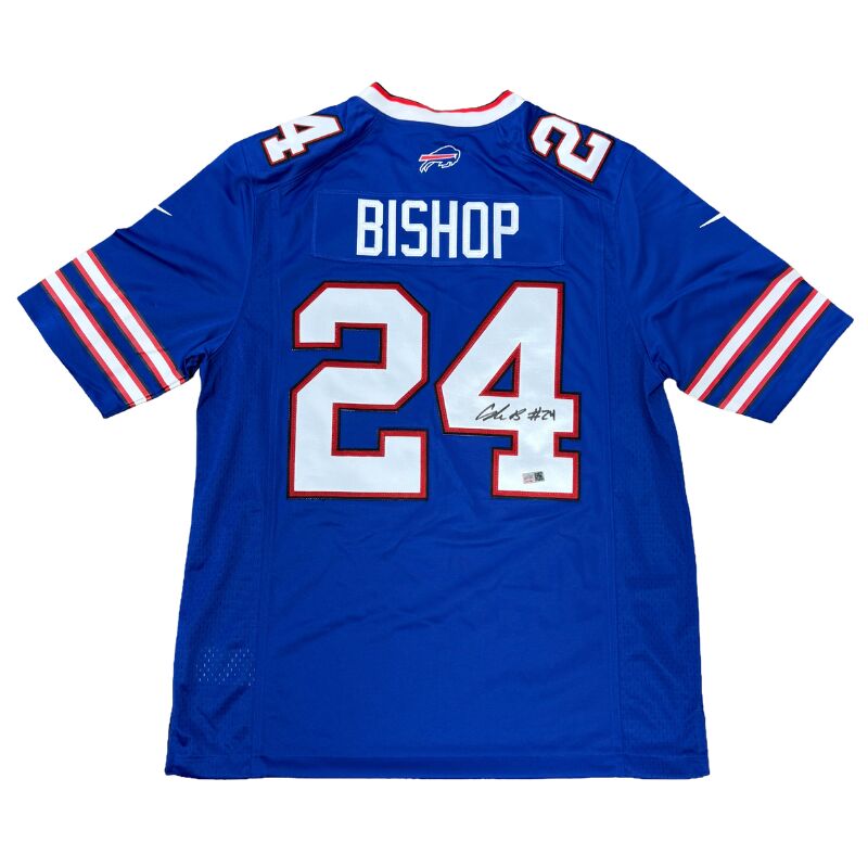 Cole Bishop Signed Buffalo Bills Nike Authentic Blue Stitched Jersey