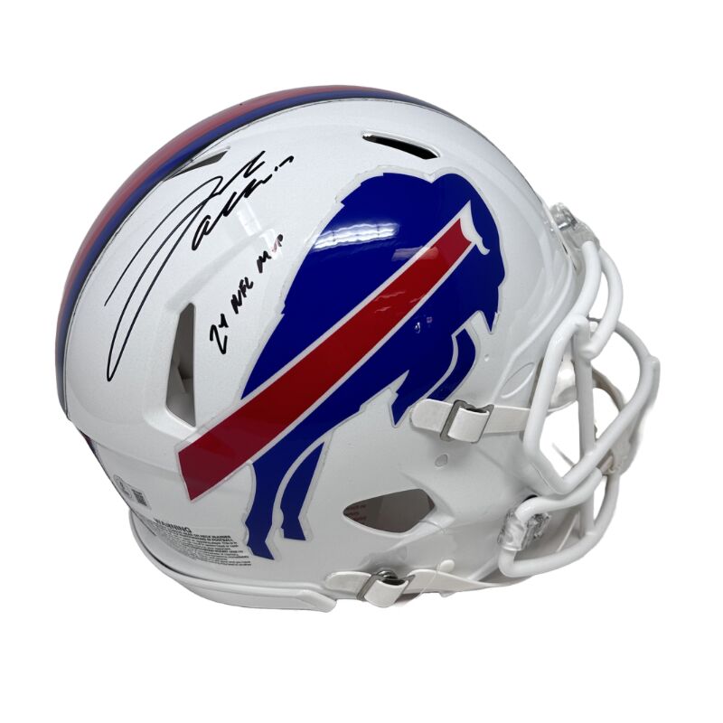 Josh Allen Signed Full Size 2021 Speed Authentic Helmet with 24 NFL MVP