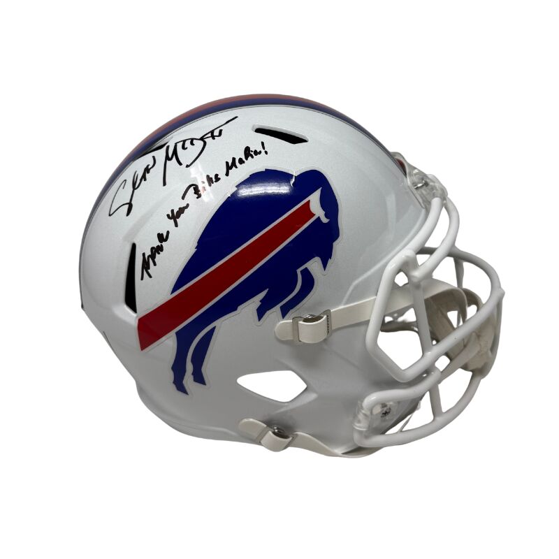 Sean McDermott Signed Full Size 2021 Speed Replica Helmet with "Thank You Bills Mafia"