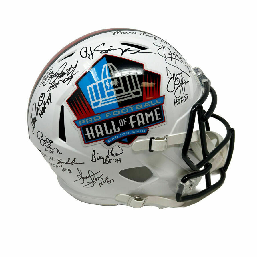10 Player Signed Full Size Hall of Fame Speed Replica Helmet