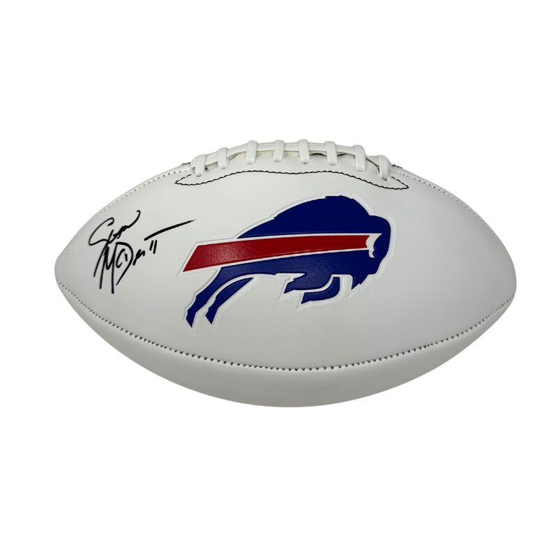 Sean McDermott Signed Buffalo Bills White Logo Football