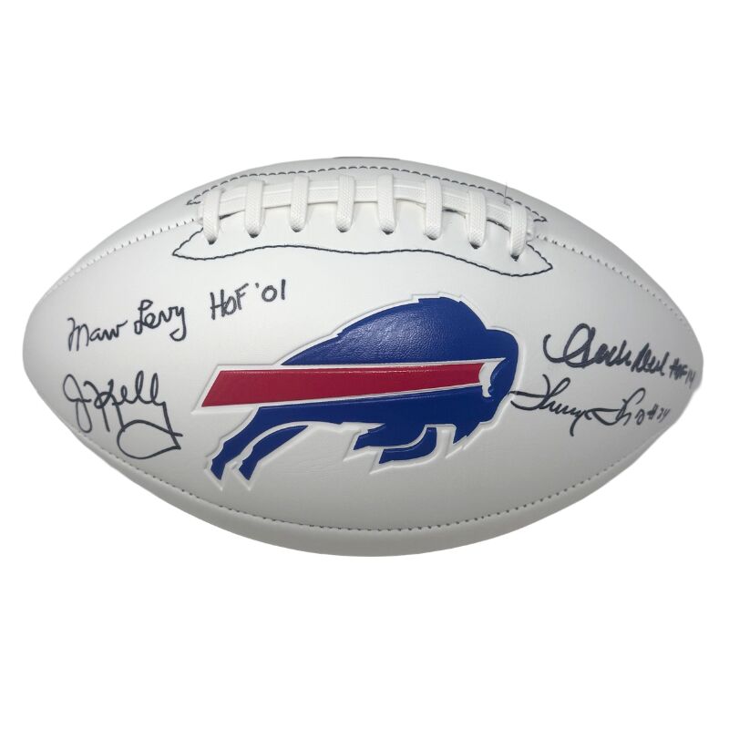 K-Gun Offense Signed Buffalo Bills White Logo Football