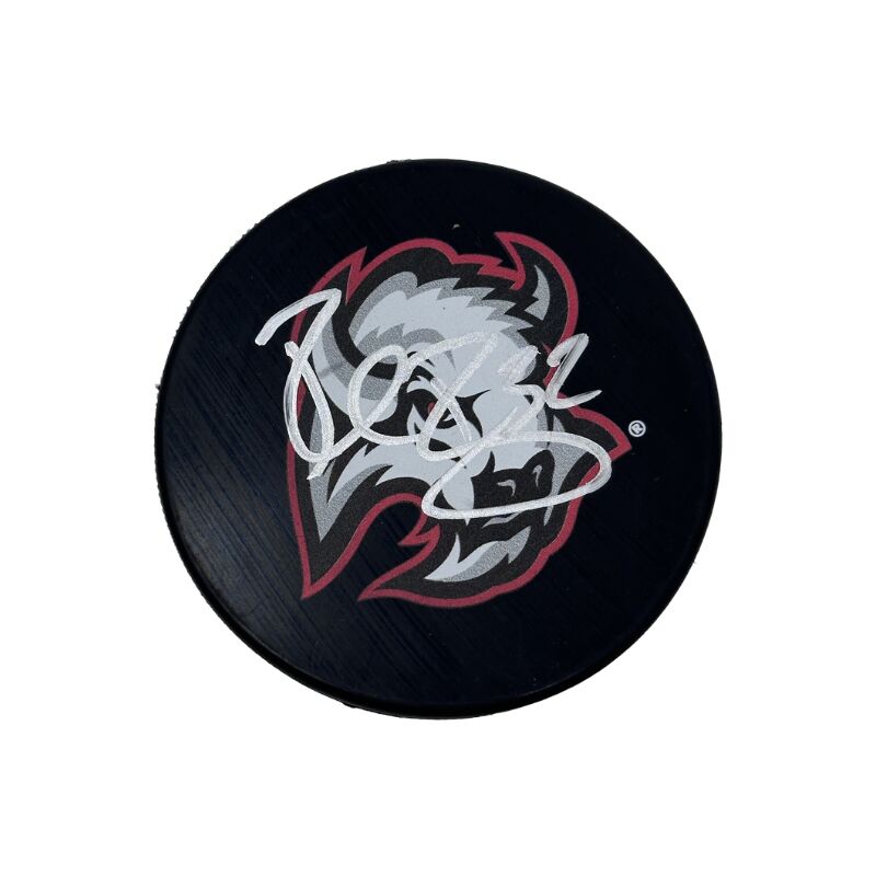 Rob Ray Signed Buffalo Sabres Large Goathead Logo Hockey Puck
