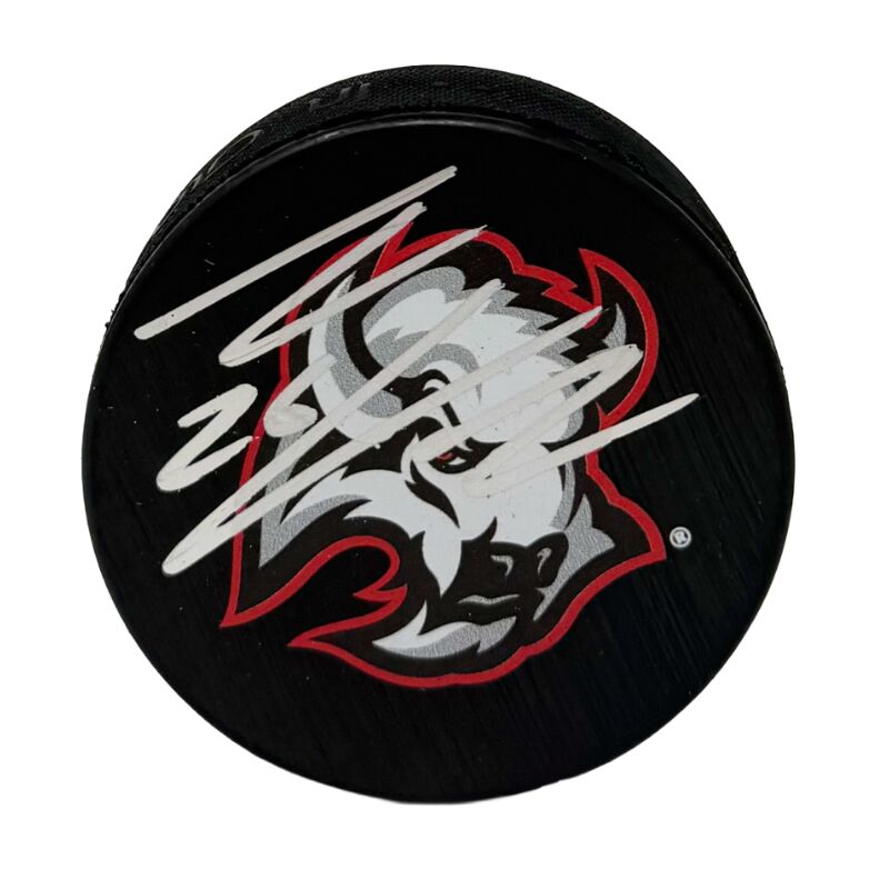 Thomas Vanek Signed Signed Buffalo Sabres Goathead Large Logo Puck